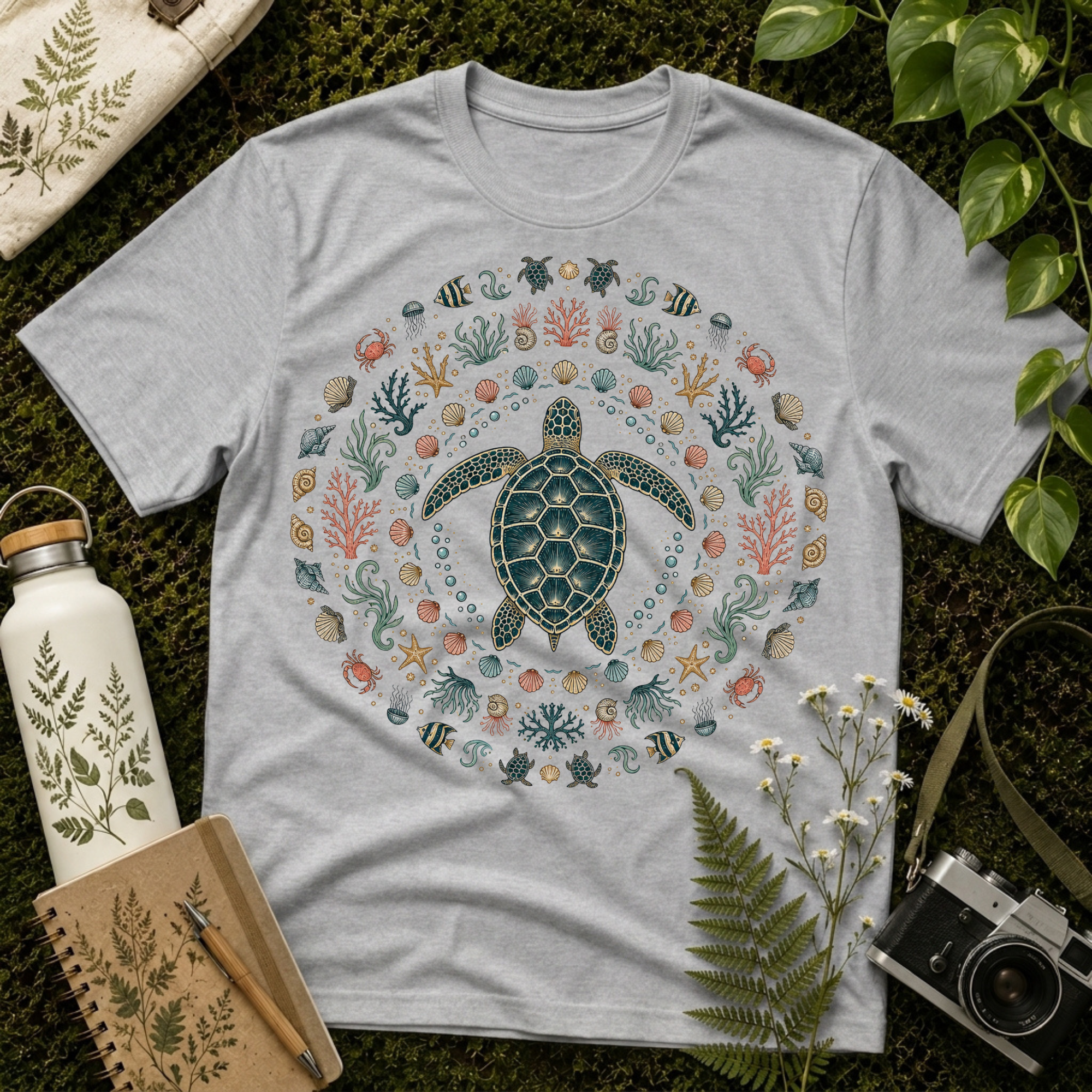 Sea Turtle Mandala Tee