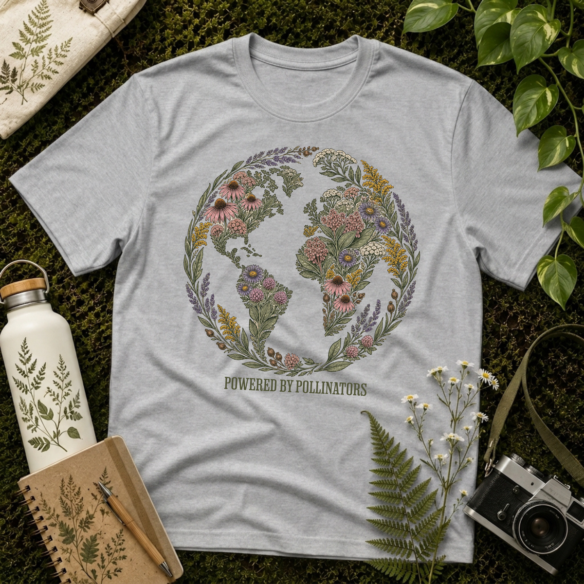 Powered By Pollinators 3 Tee