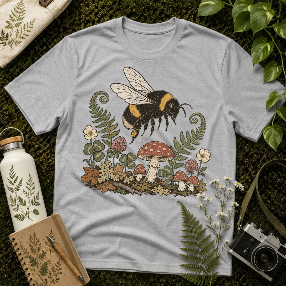 Bee and Mushroom Tee