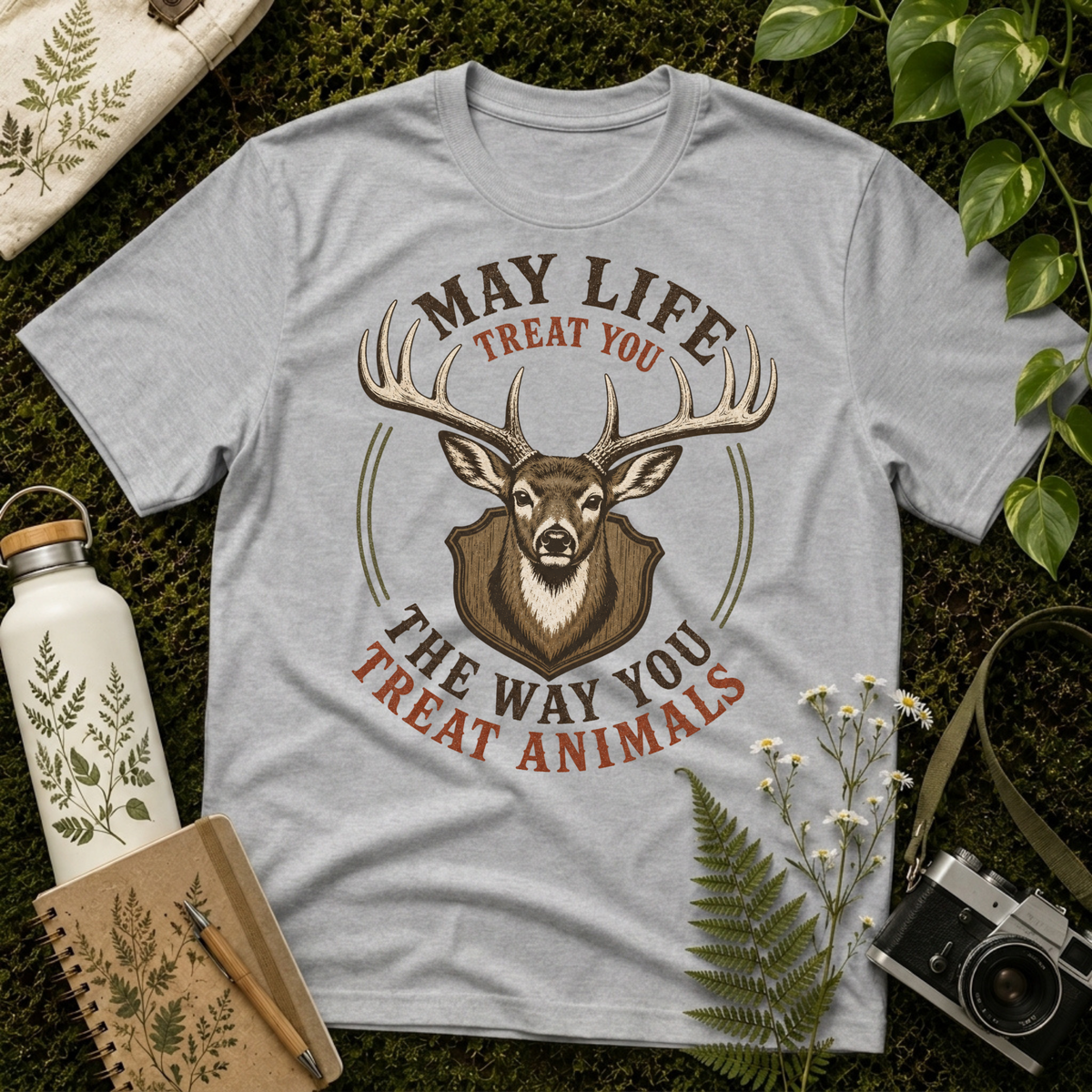 May Life Treat You The Way You Treat Animals Deer Tee