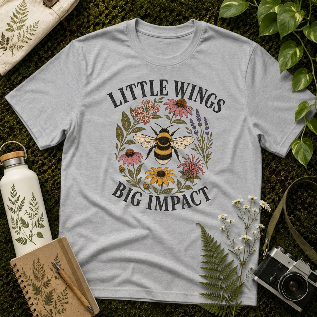 Little Wings Big Impact Flowers Tee