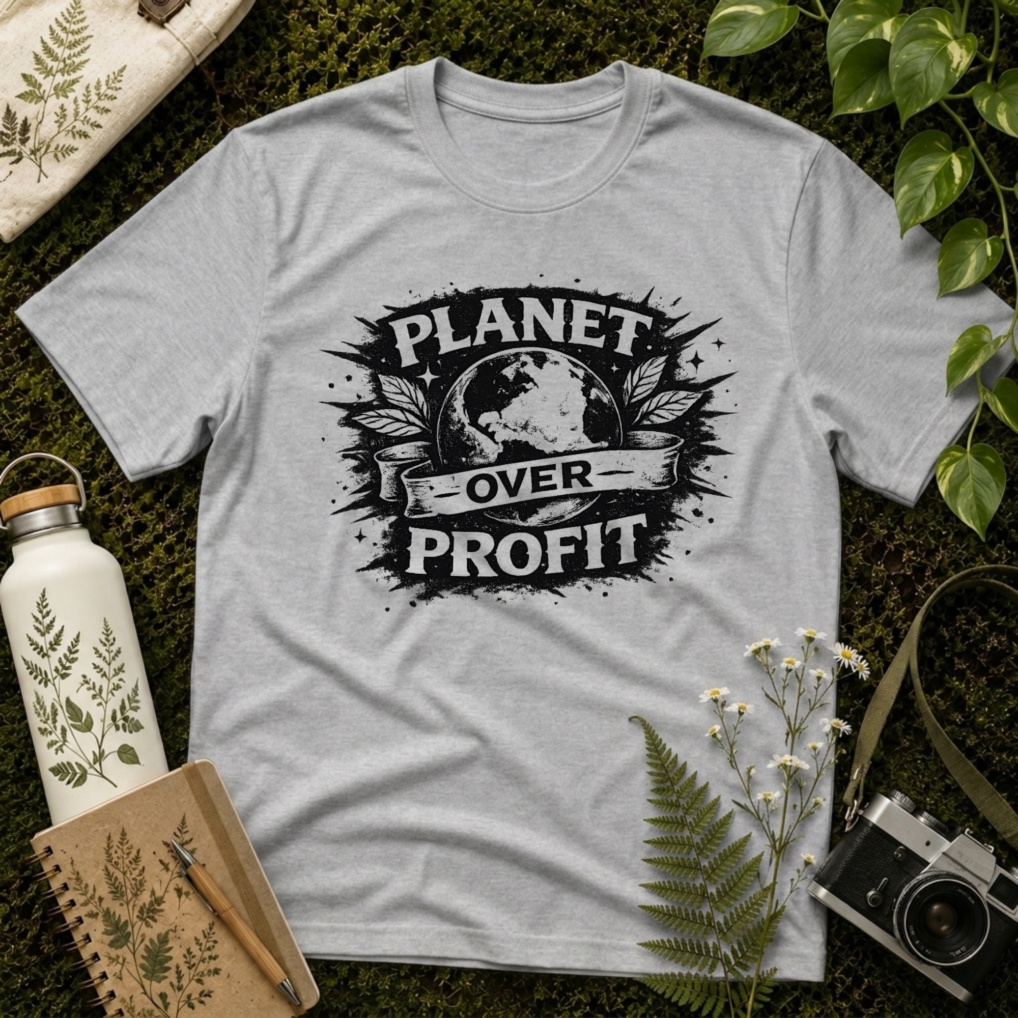 Planet Over Profit Splat Tee