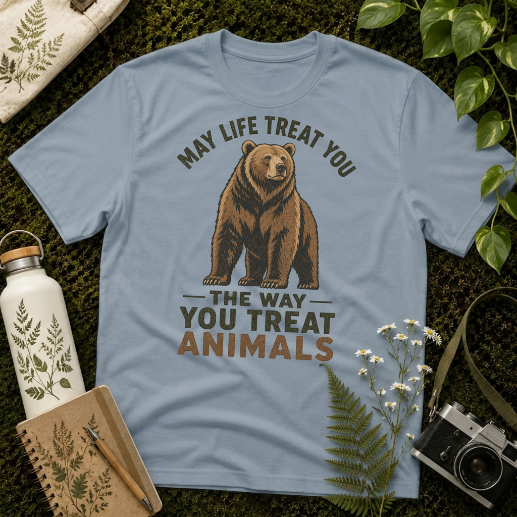 May Life Treat You The Way You Treat Animals Bear Tee