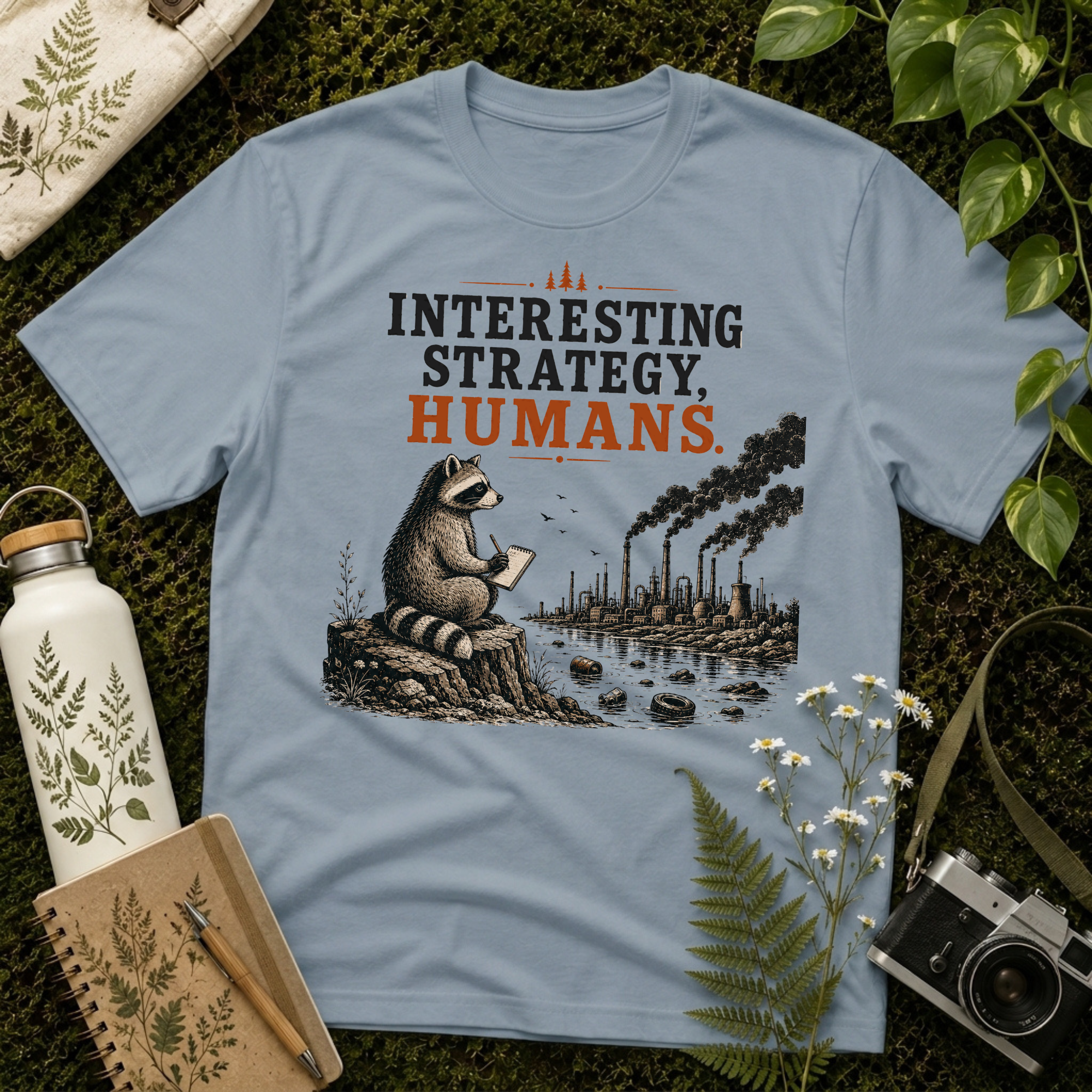 Interesting Strategy Humans River Tee