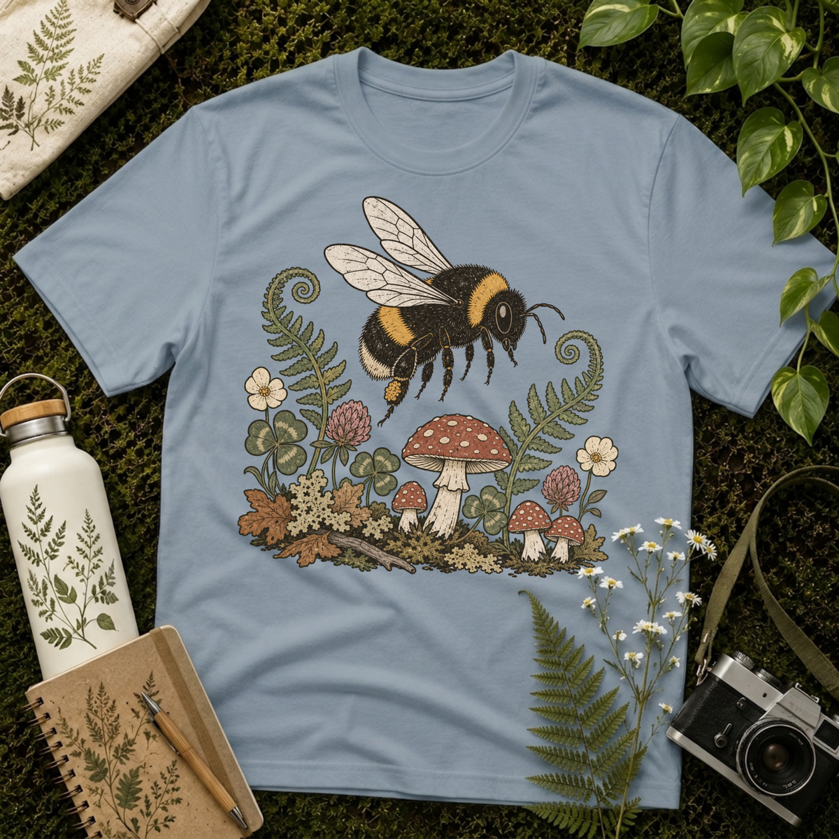 Bee and Mushroom Tee