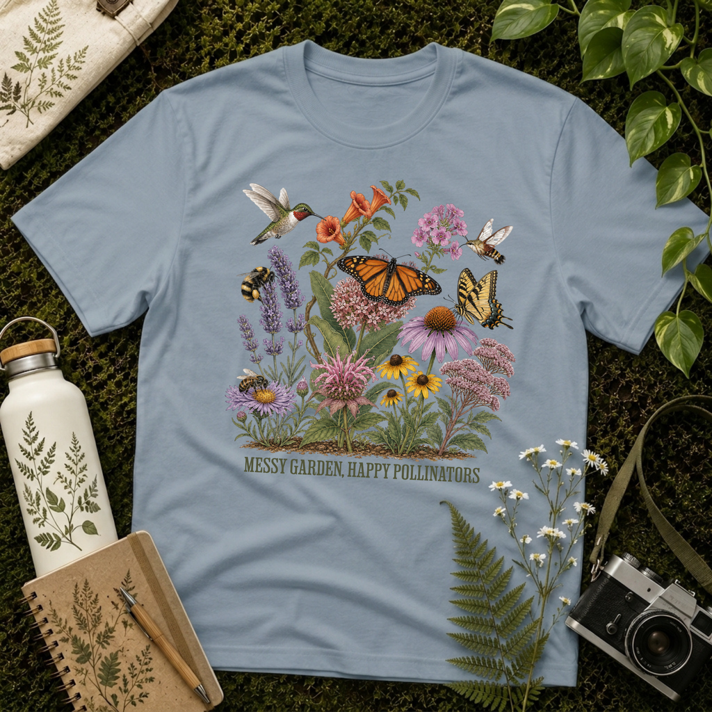 Messy Garden, Happy Pollinators 5 Tee