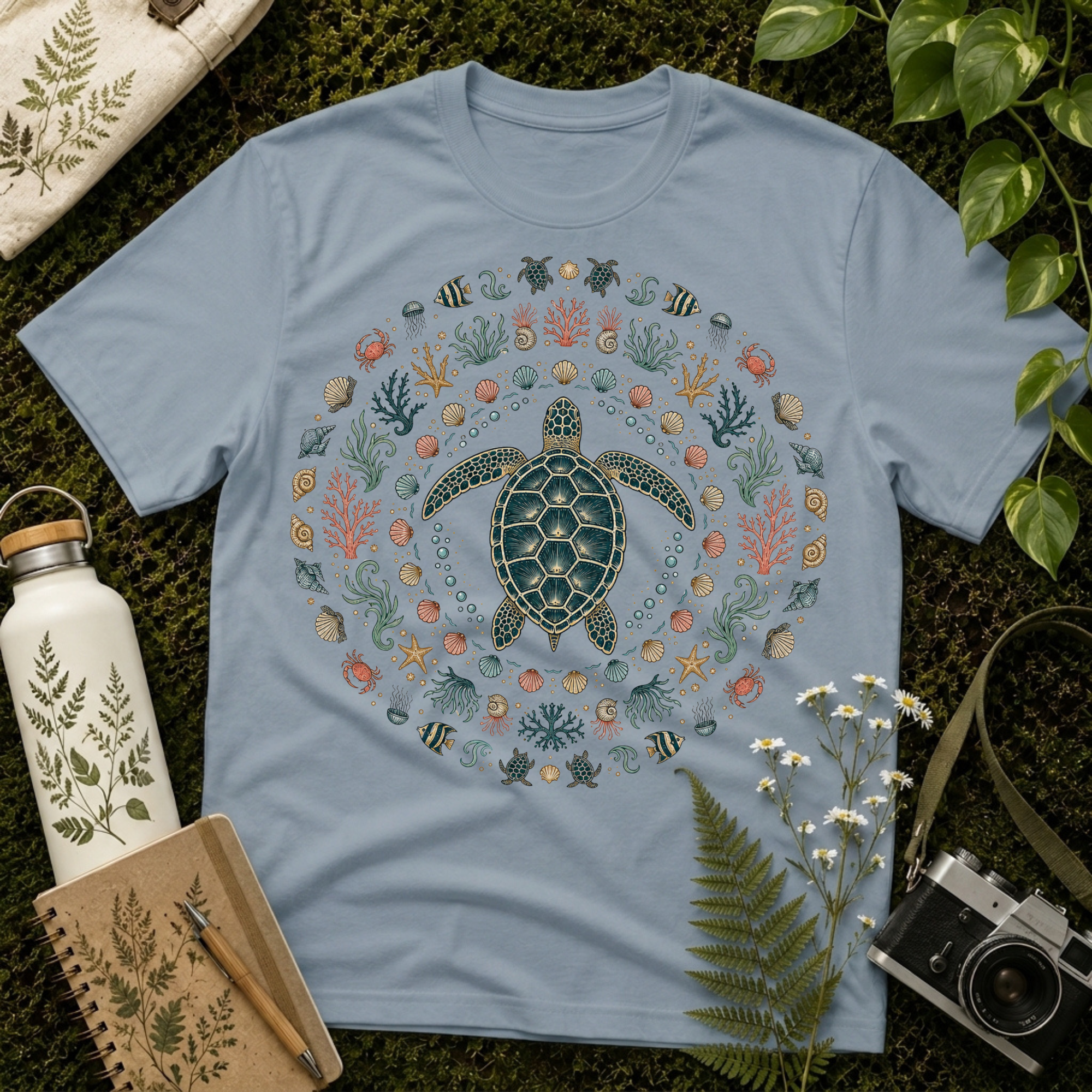 Sea Turtle Mandala Tee