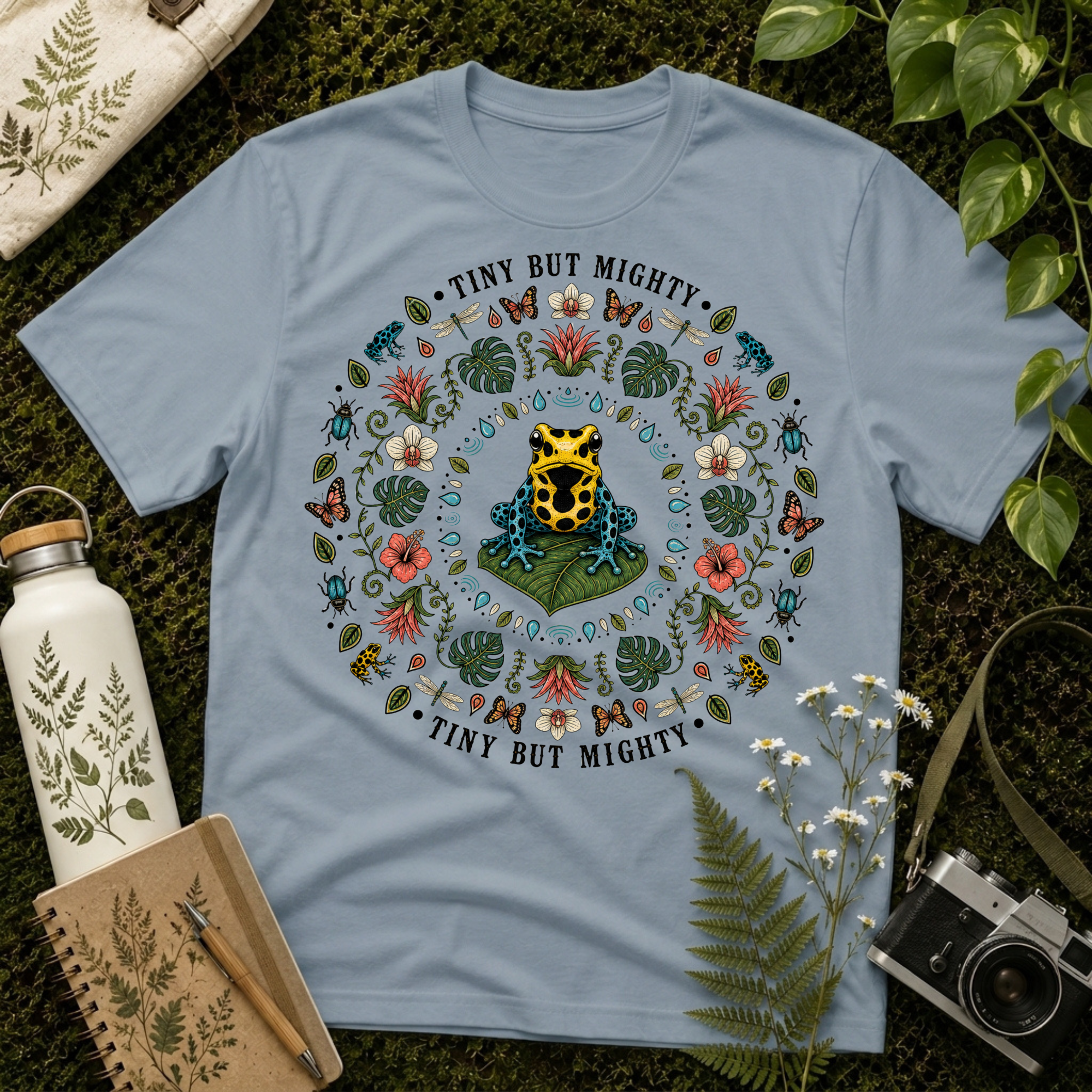 Tiny Mighty Dart Frog Mandala Tee