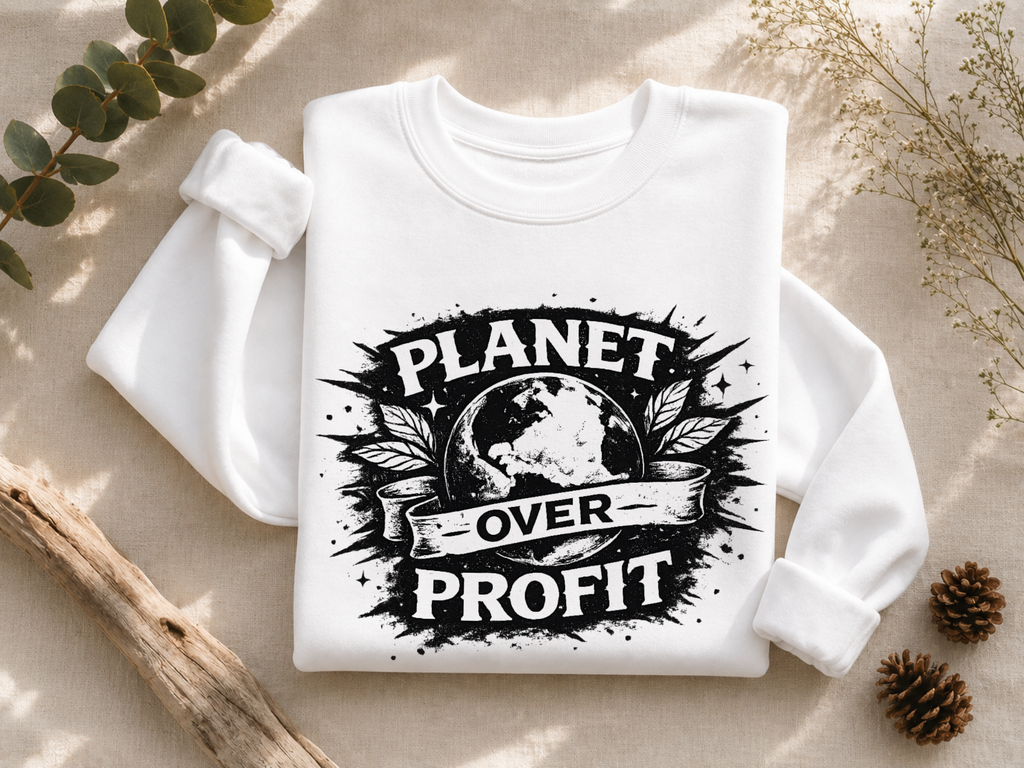 Planet Over Profit Splat Crewneck Sweatshirt