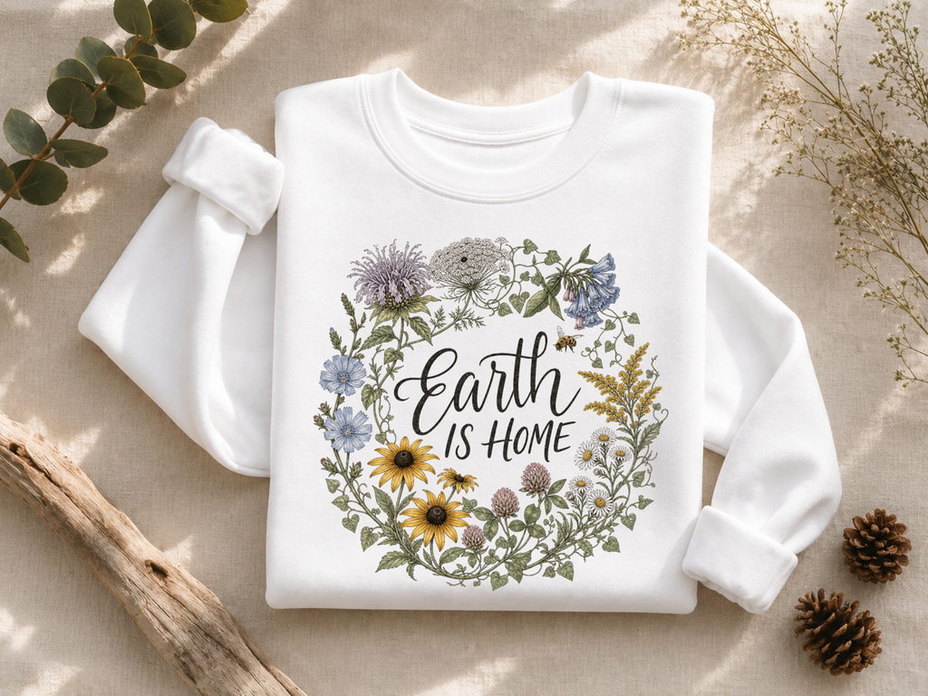 Earth Is Home Crewneck Sweatshirt