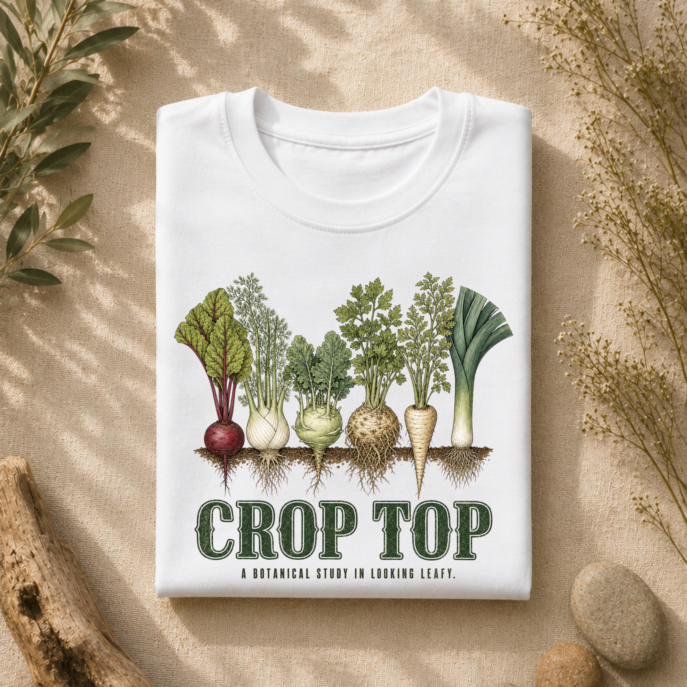 Crop Top Looking Leafy Tee