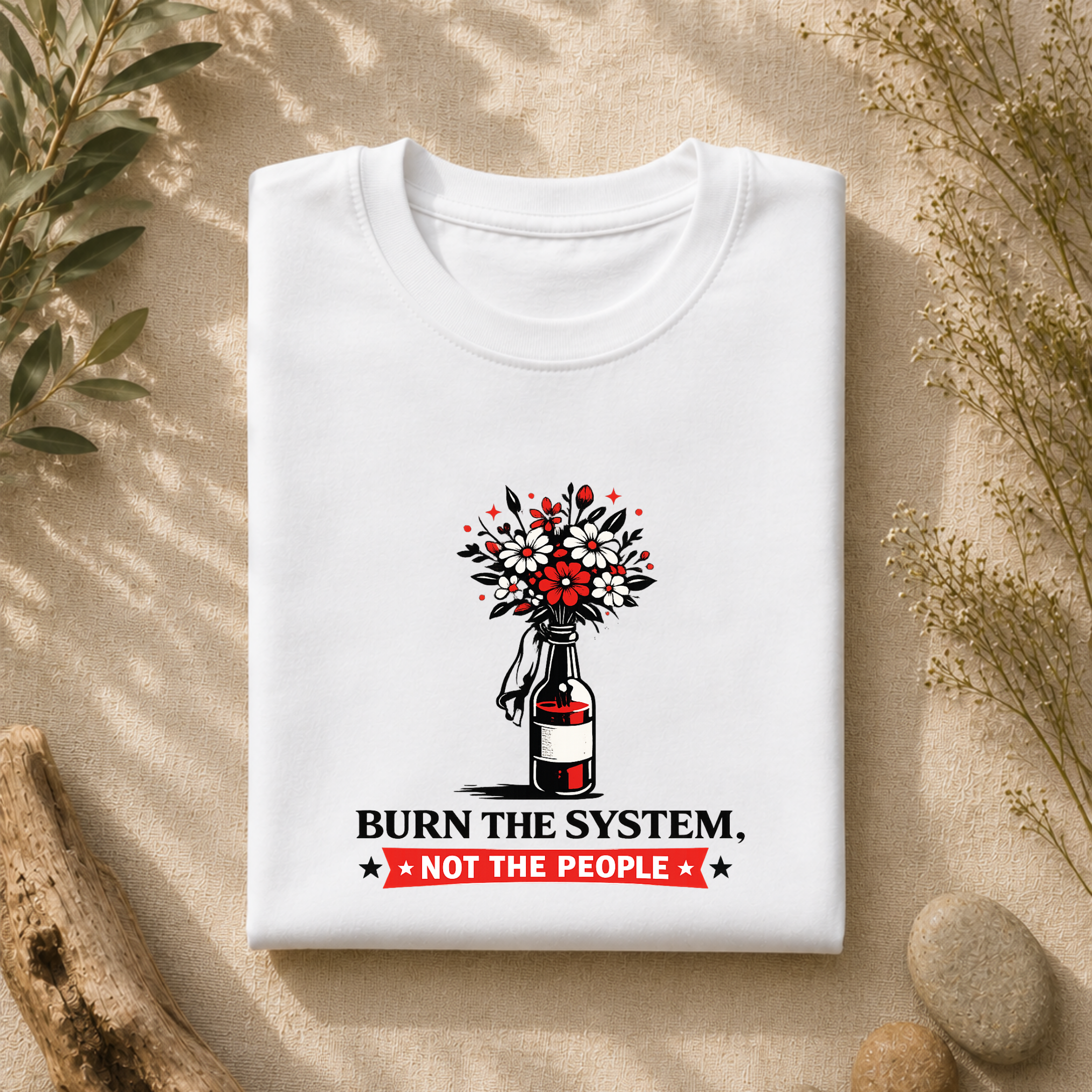 Burn the System Bottle Tee