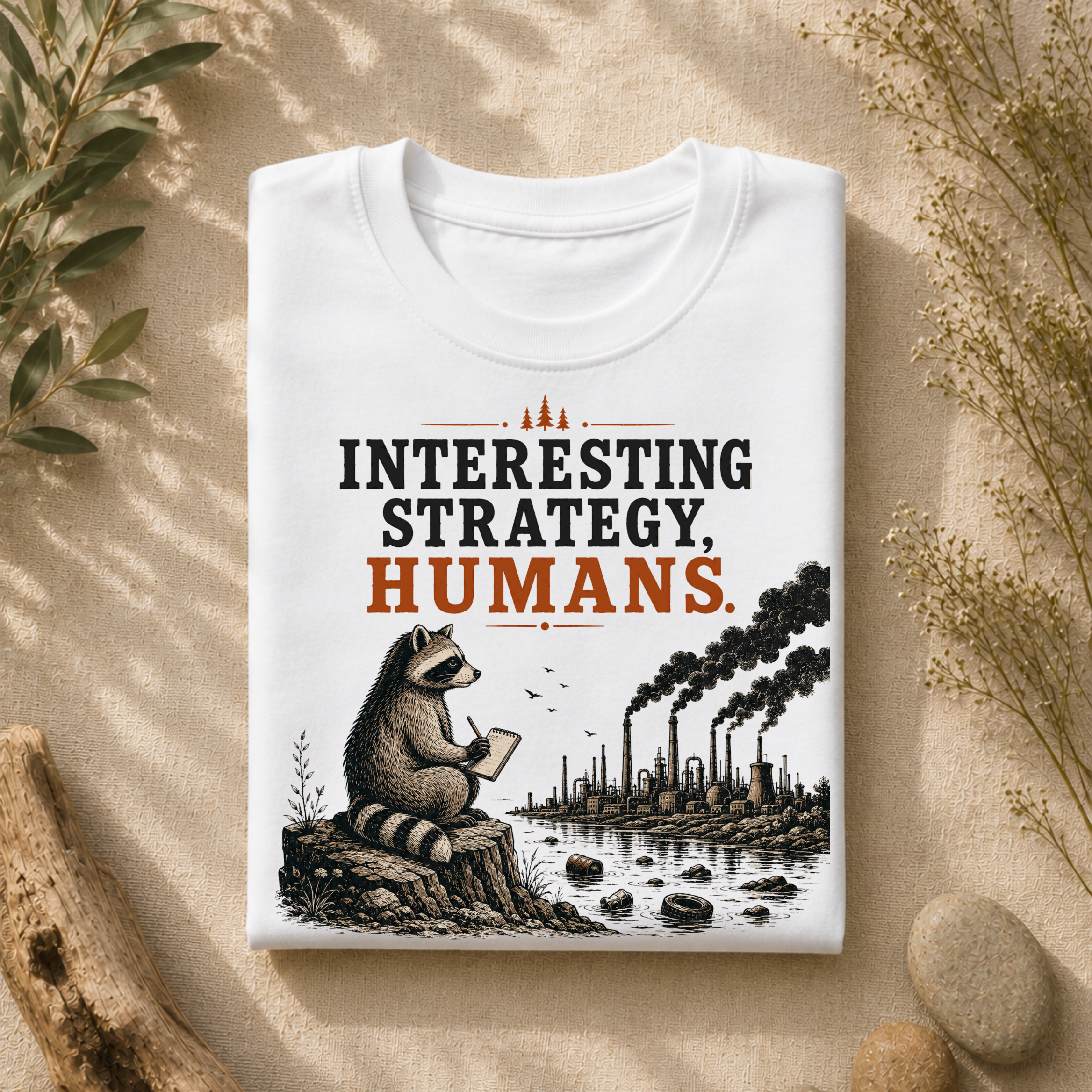 Interesting Strategy Humans River Tee