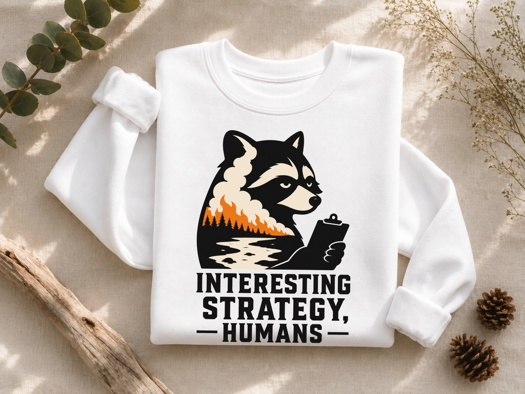 Interesting Strategy Humans Silhouette Crewneck Sweatshirt