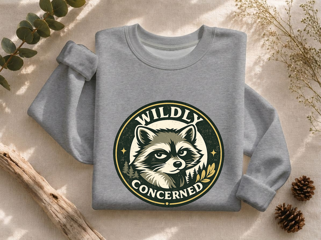 Wildly Concerned Brand Logo Crewneck Sweatshirt