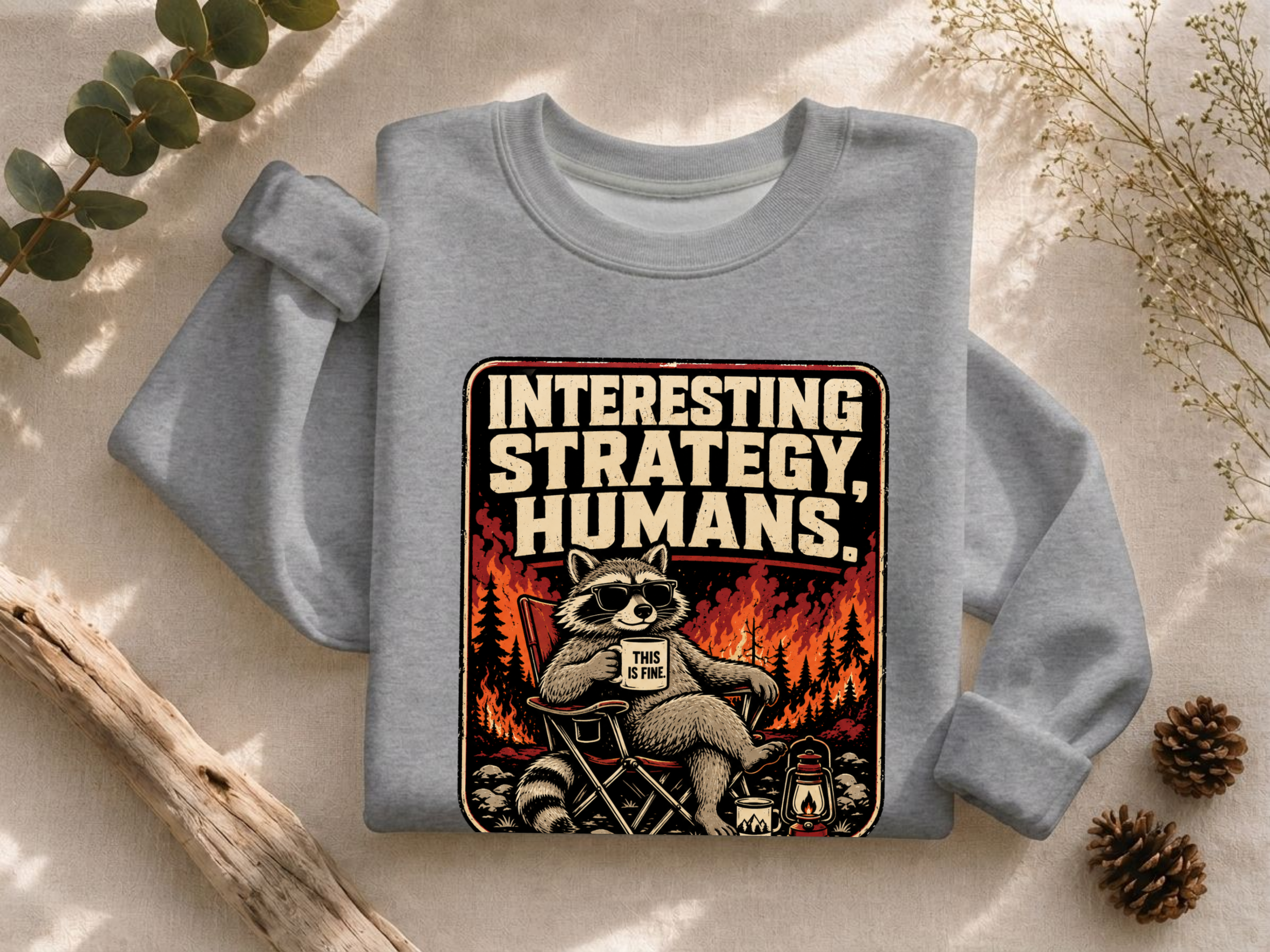 Interesting Strategy Humans Mug Crewneck Sweatshirt