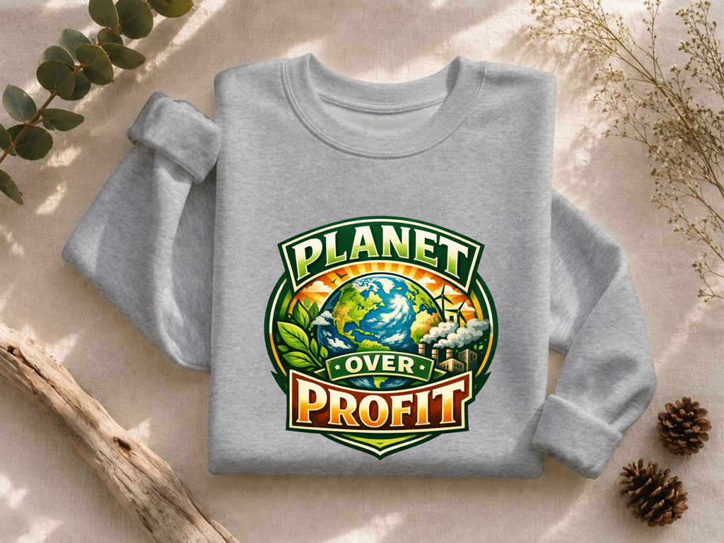 Planet Over Profit Crewneck Sweatshirt