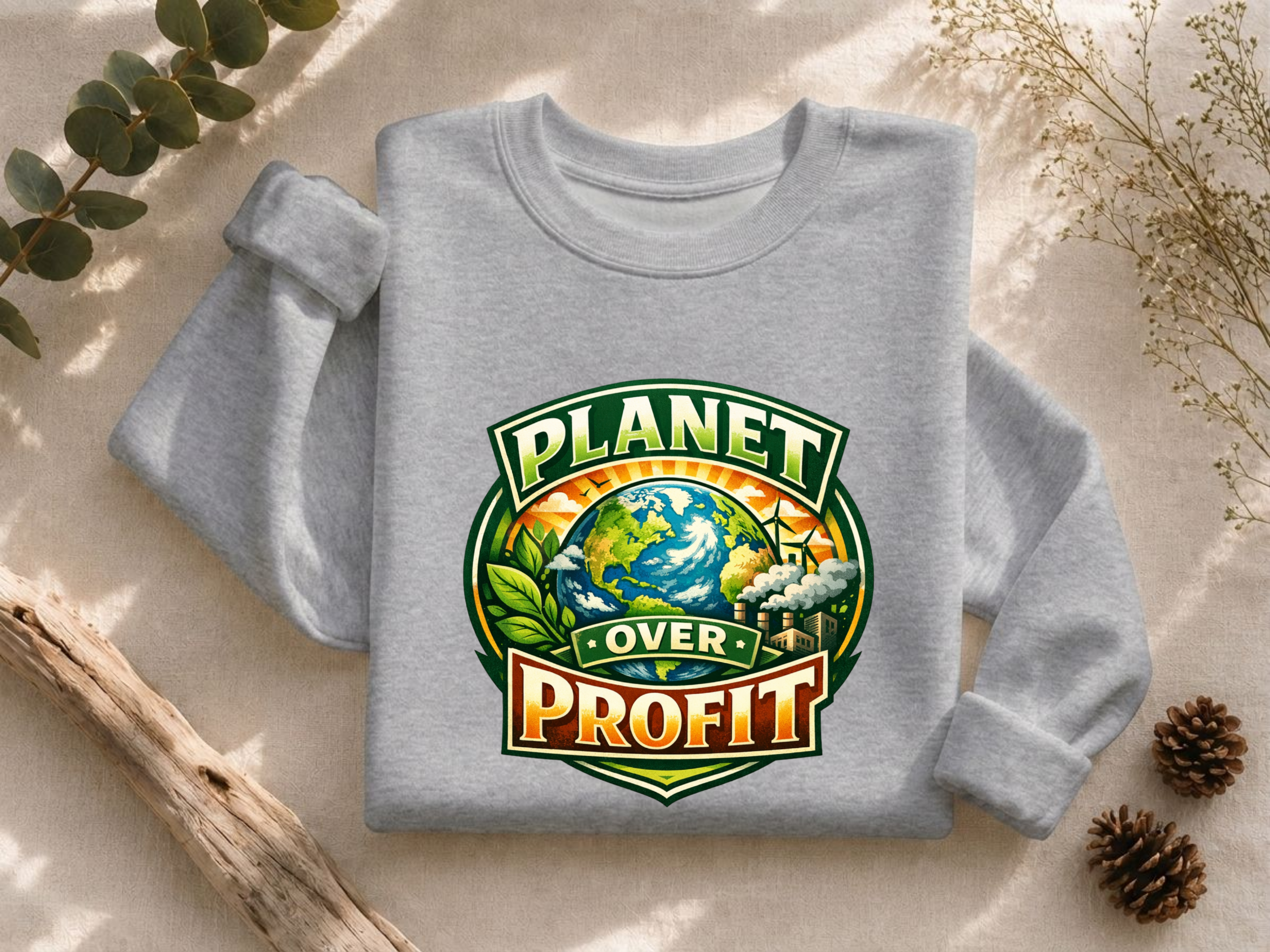 Planet Over Profit Crewneck Sweatshirt