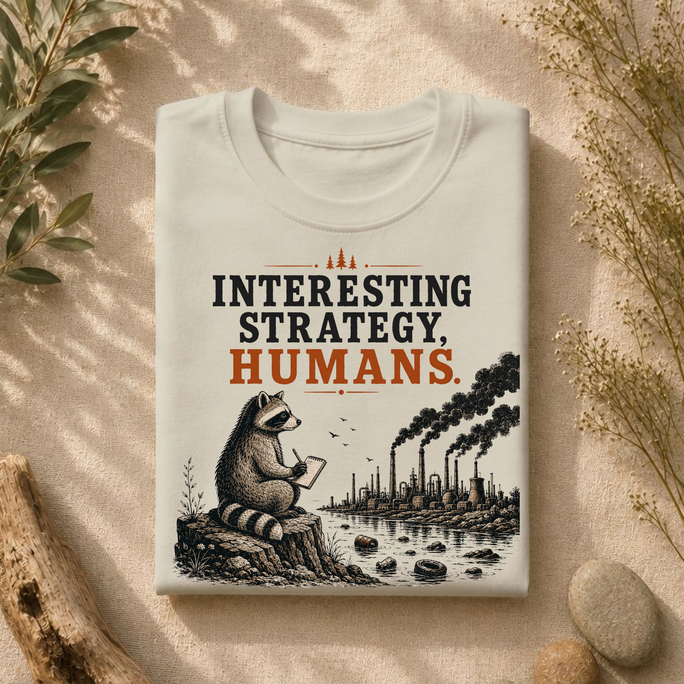 Interesting Strategy Humans River Tee