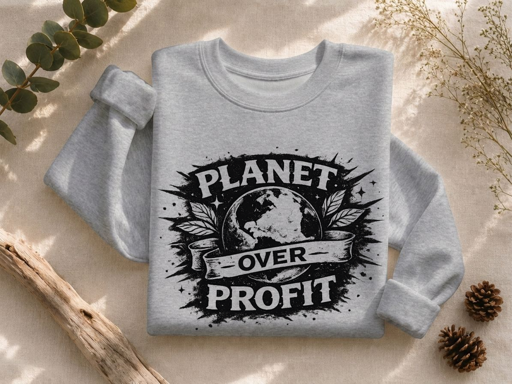 Planet Over Profit Splat Crewneck Sweatshirt