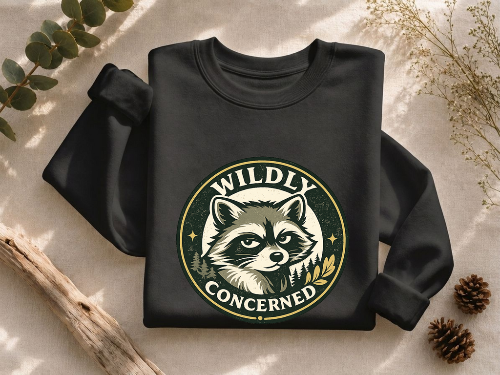 Wildly Concerned Brand Logo Crewneck Sweatshirt