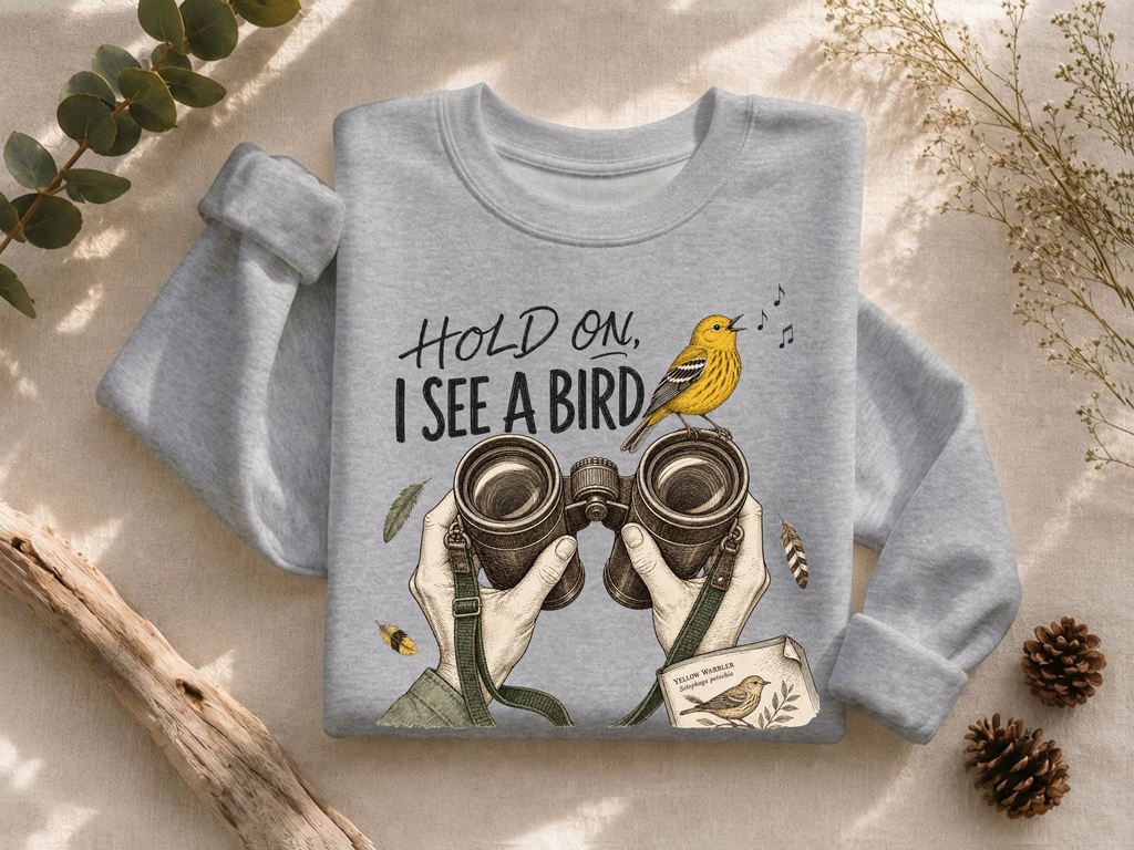 Hold On I See A Bird Crewneck Sweatshirt