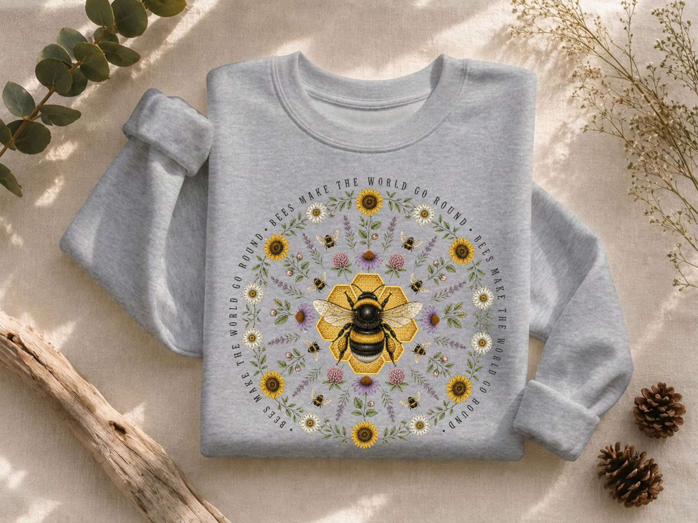 Bee Mandala Crewneck Sweatshirt