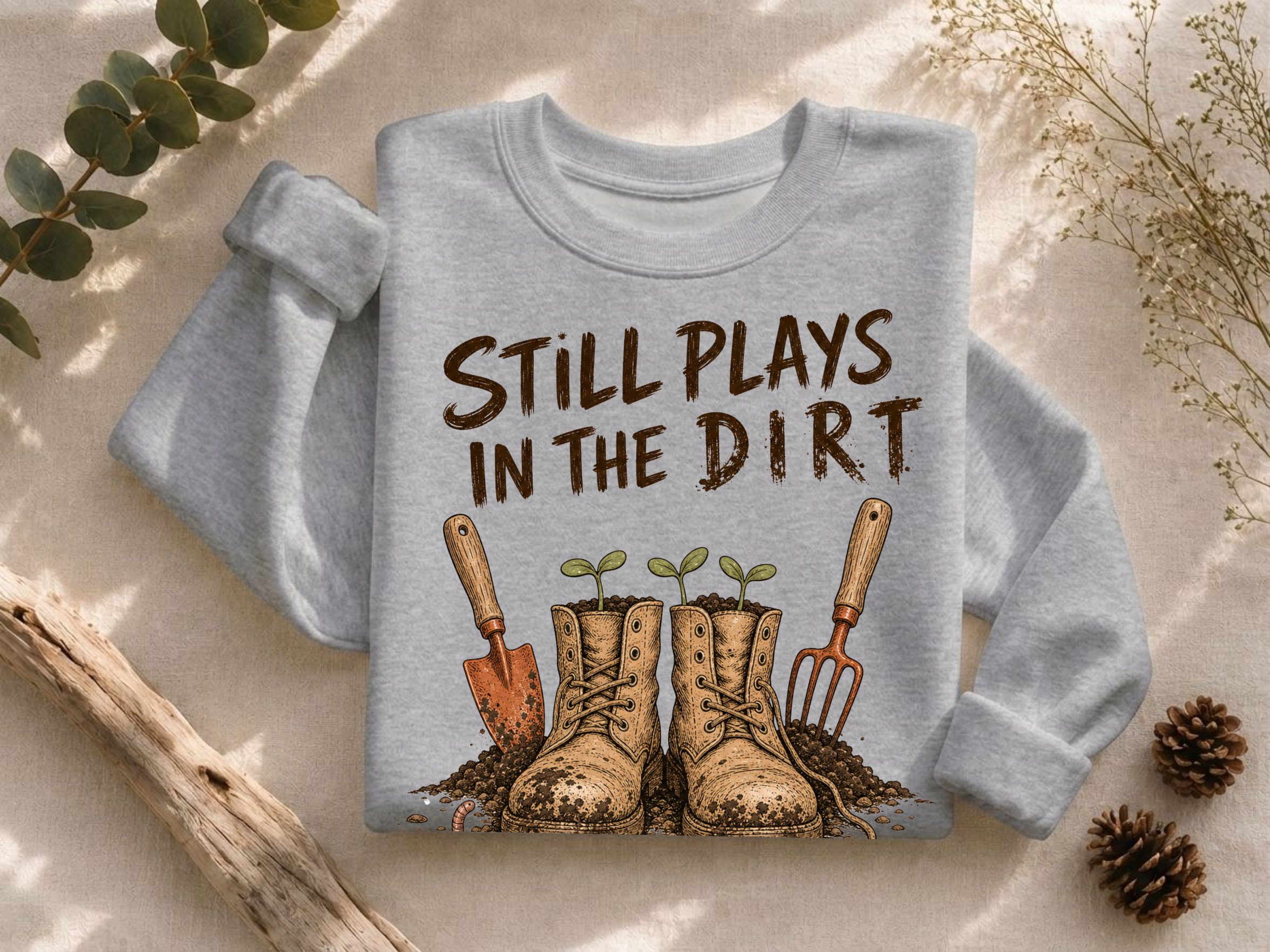 Still Plays In The Dirt Crewneck Sweatshirt