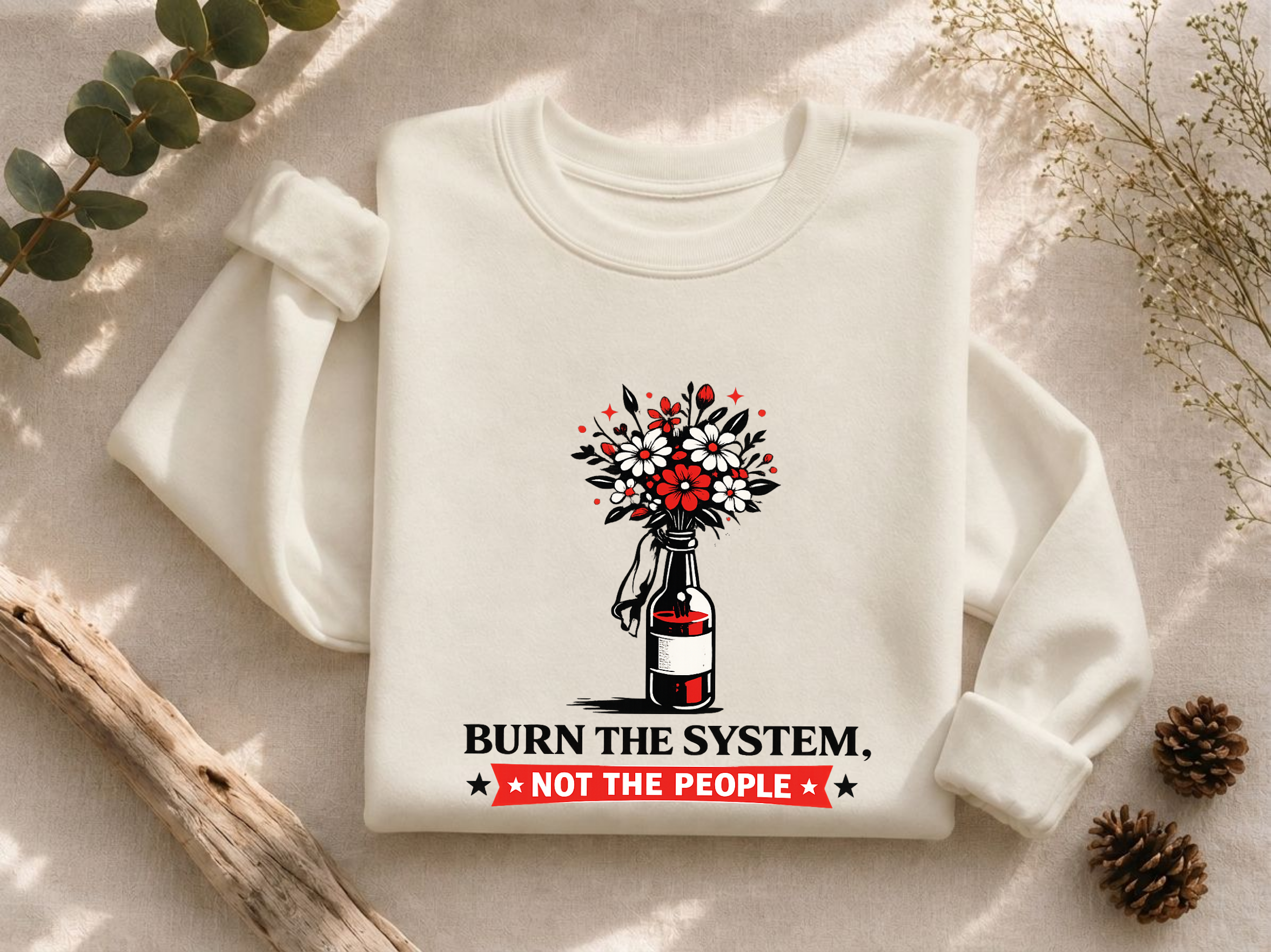 Burn the System Bottle Crewneck Sweatshirt