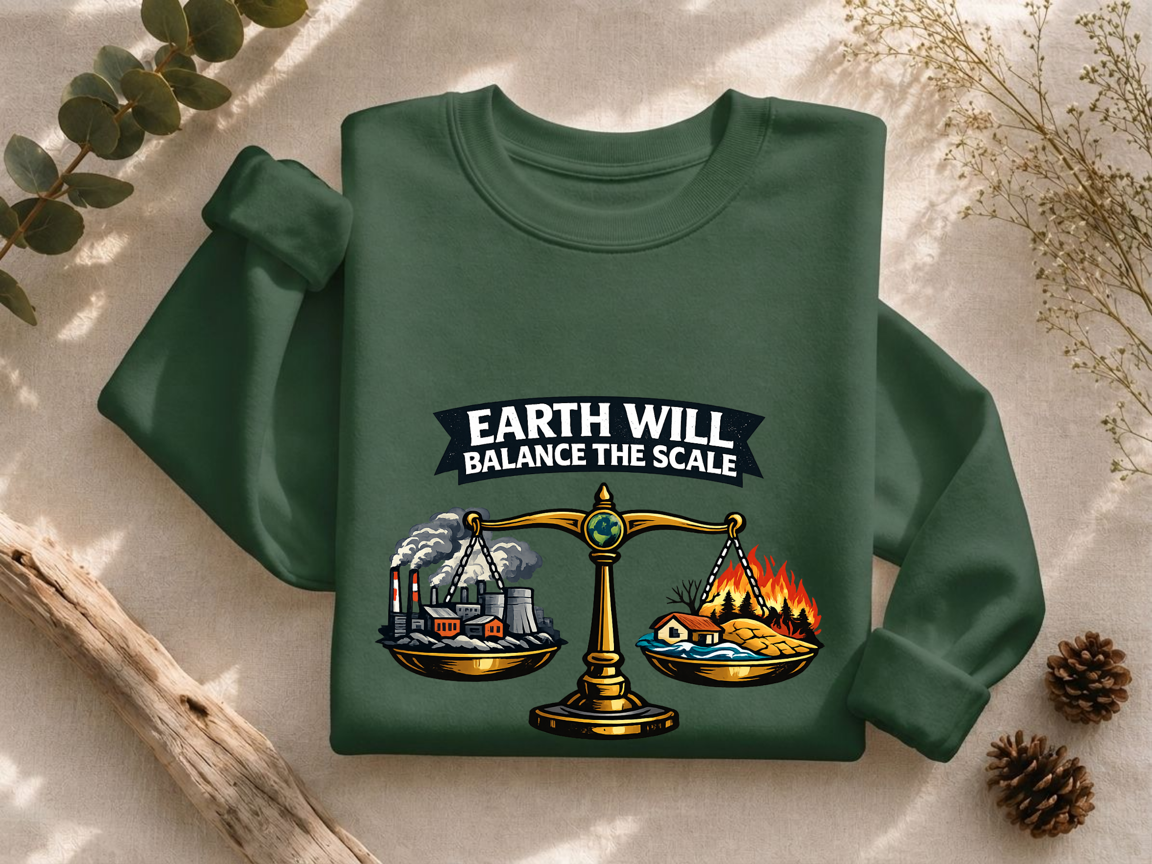 Earth Will Balance The Scale Crewneck Sweatshirt