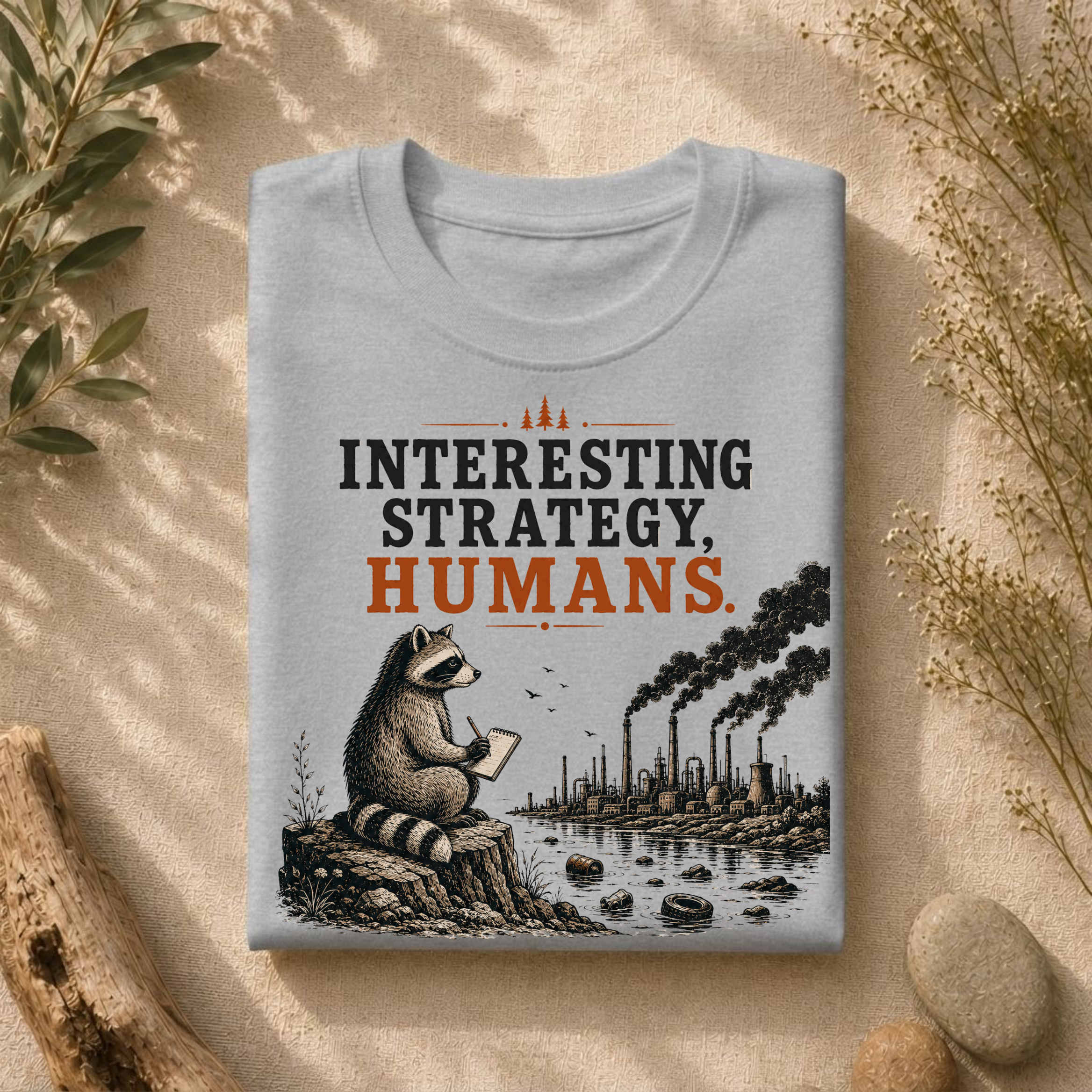 Interesting Strategy Humans River Tee