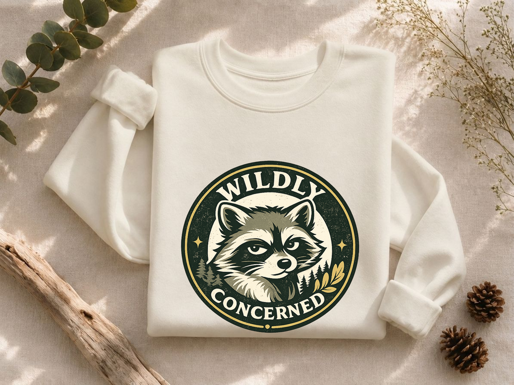 Wildly Concerned Brand Logo Crewneck Sweatshirt