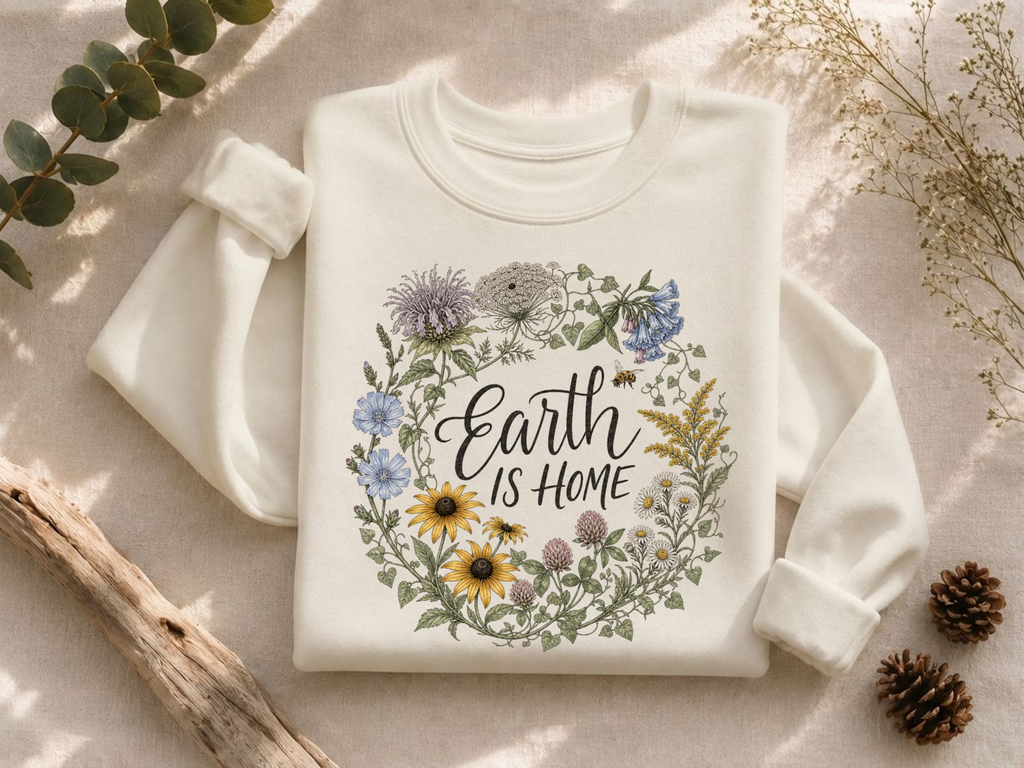 Earth Is Home Crewneck Sweatshirt