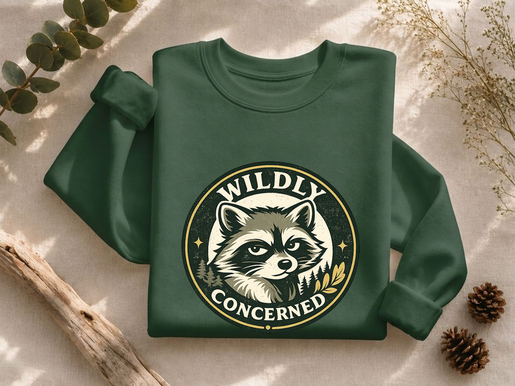 Wildly Concerned Brand Logo Crewneck Sweatshirt