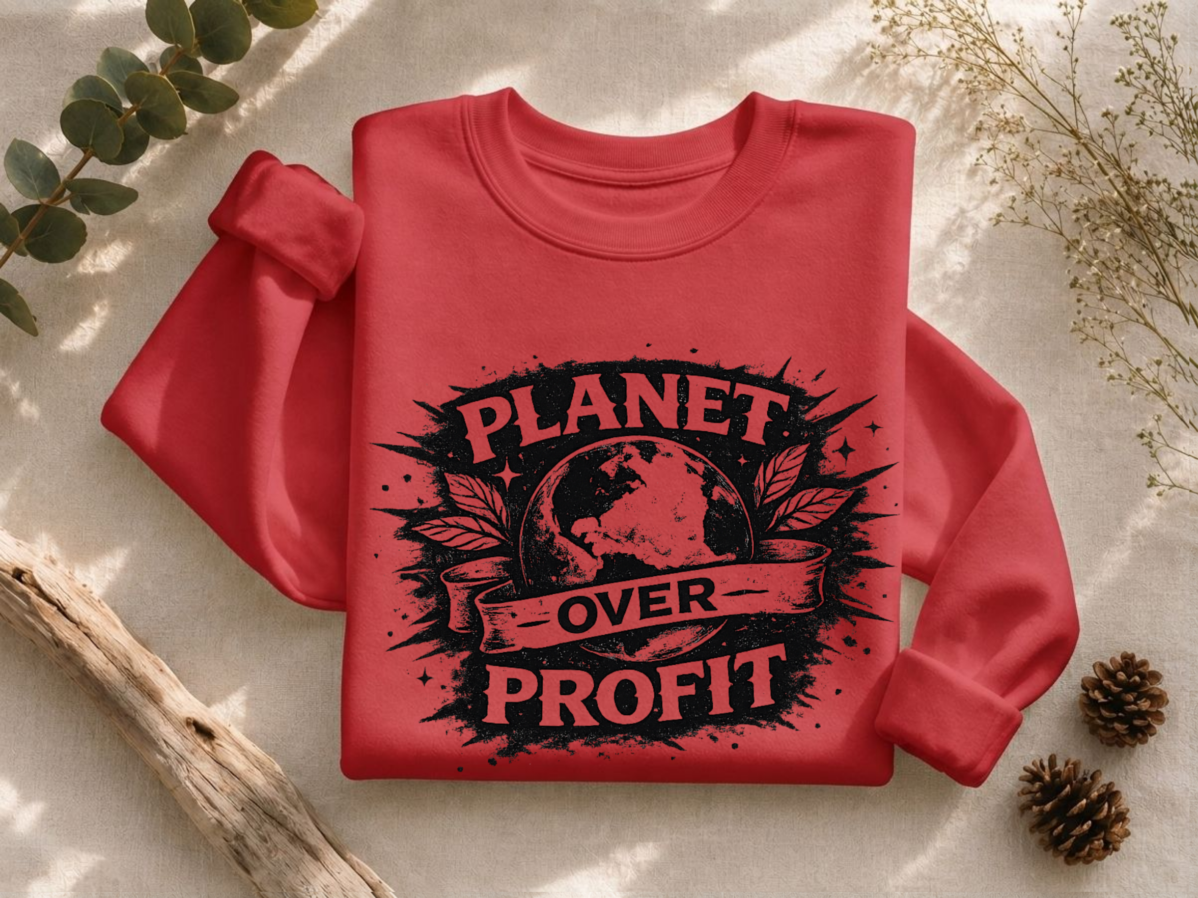 Planet Over Profit Splat Crewneck Sweatshirt