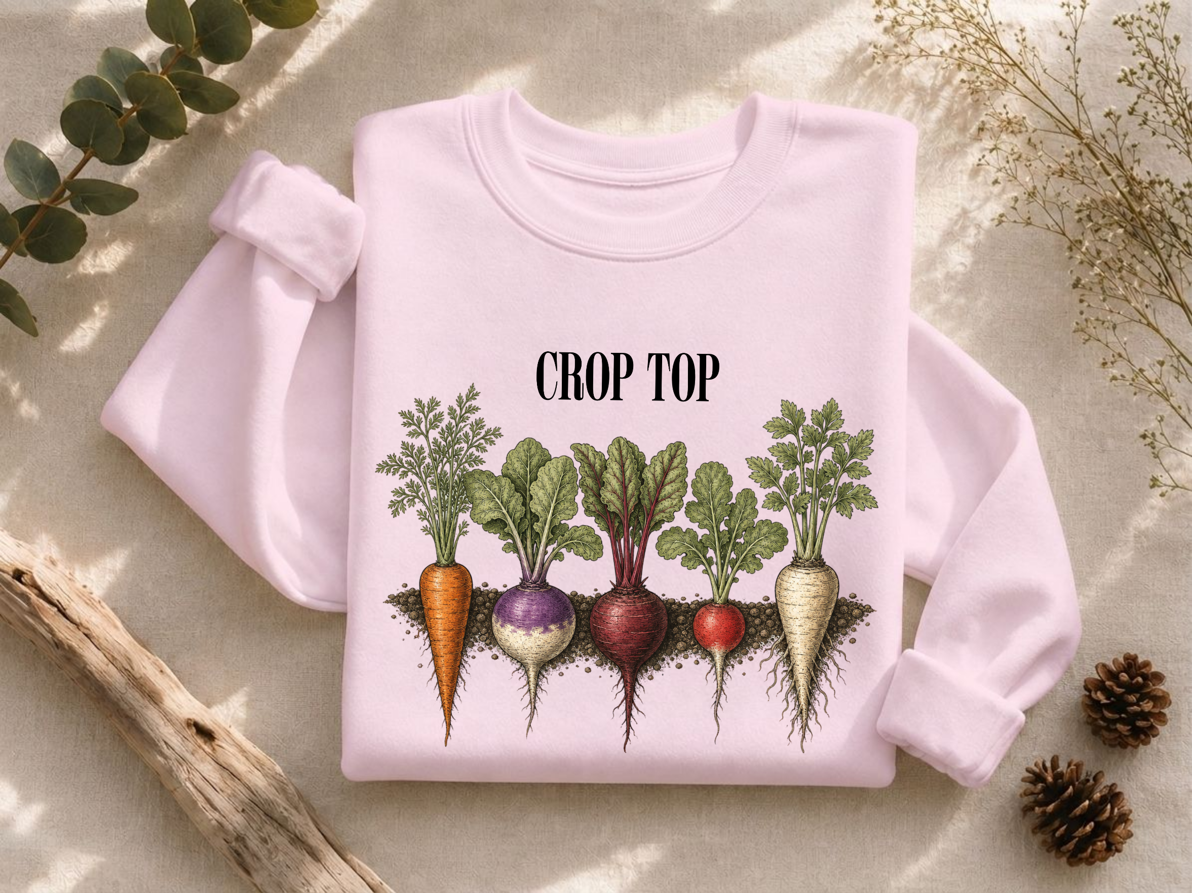 Crop Top Crewneck Sweatshirt