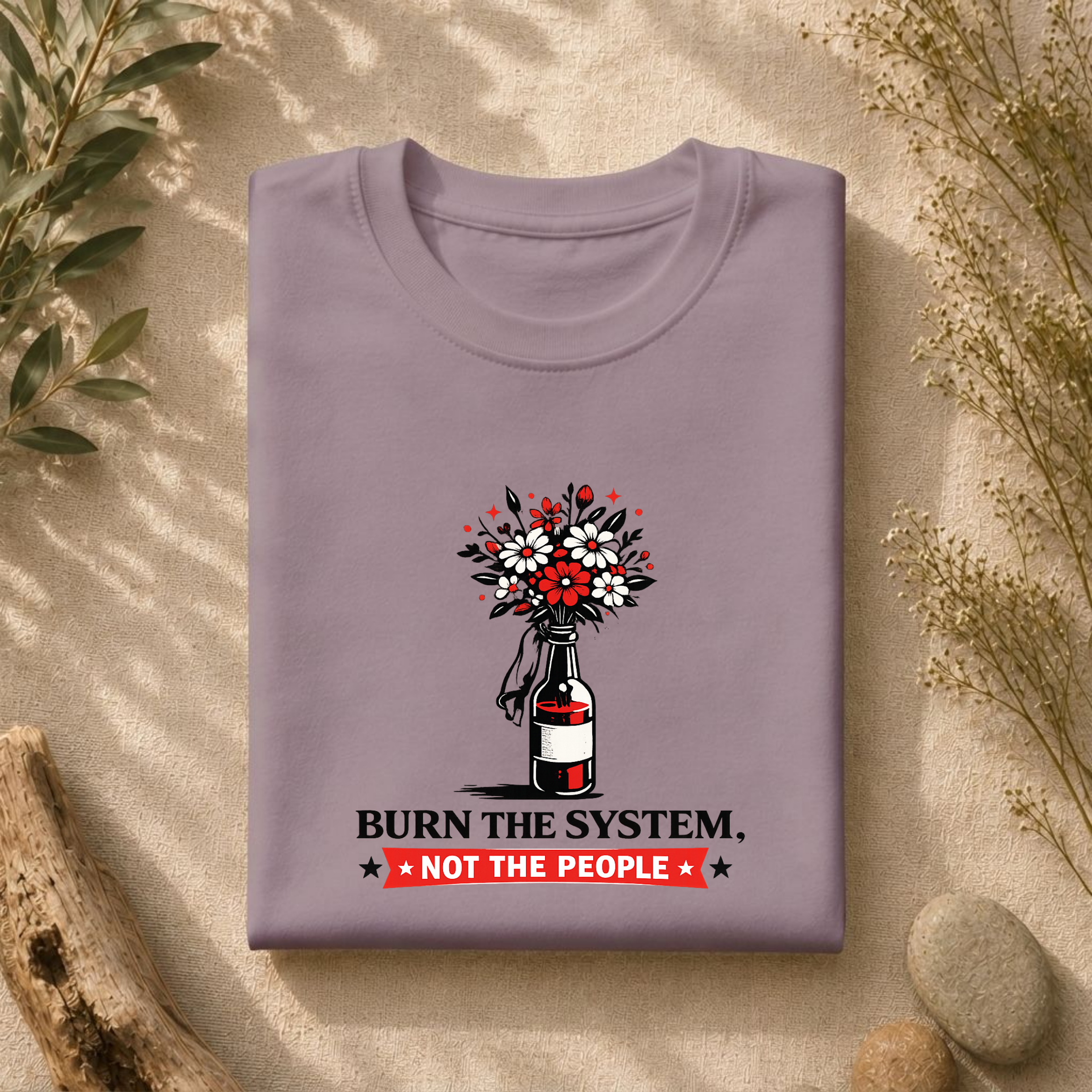 Burn the System Bottle Tee