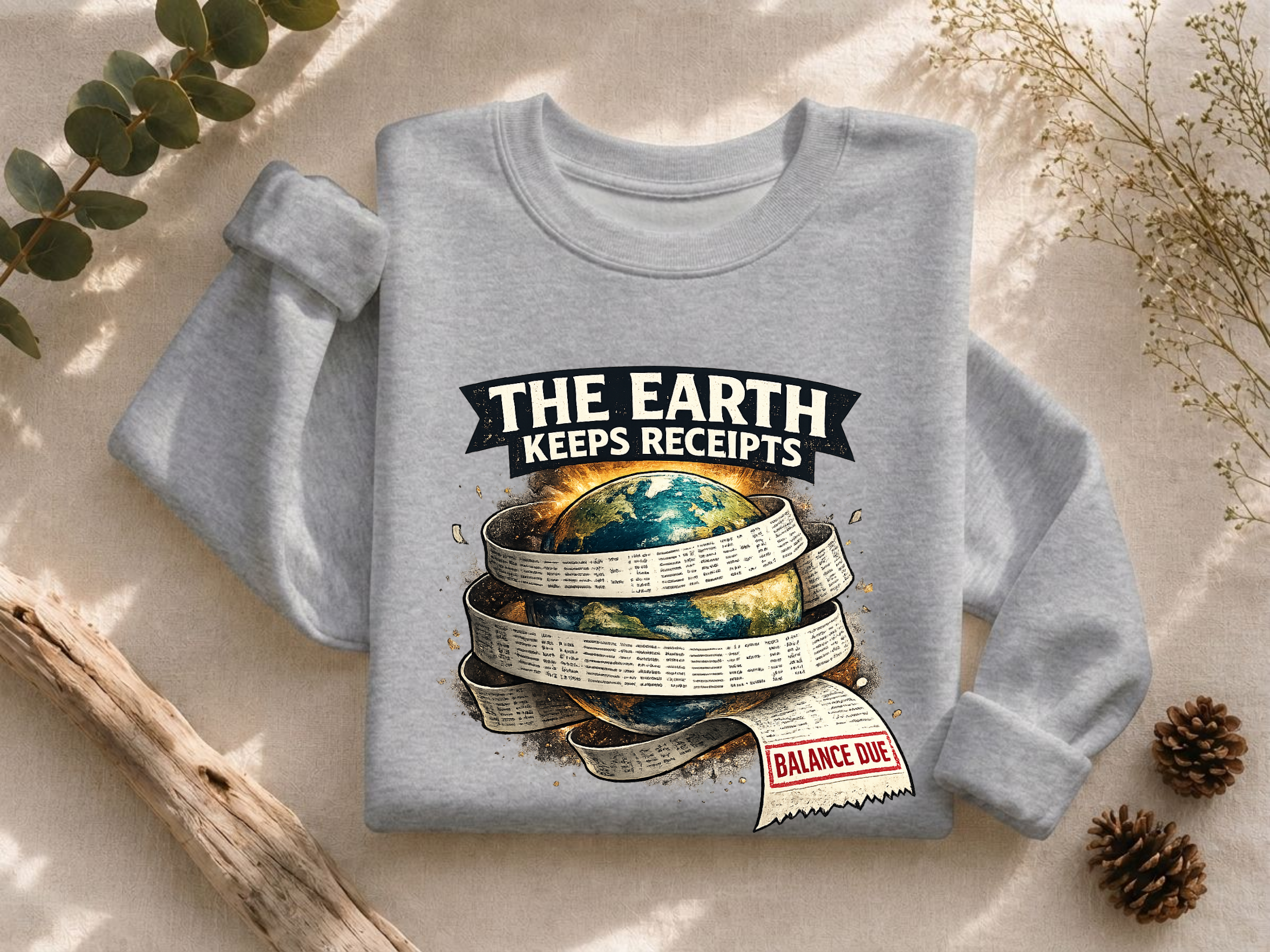 The Earth Keeps Receipts Crewneck Sweatshirt