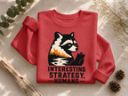 Interesting Strategy Humans Silhouette Crewneck Sweatshirt