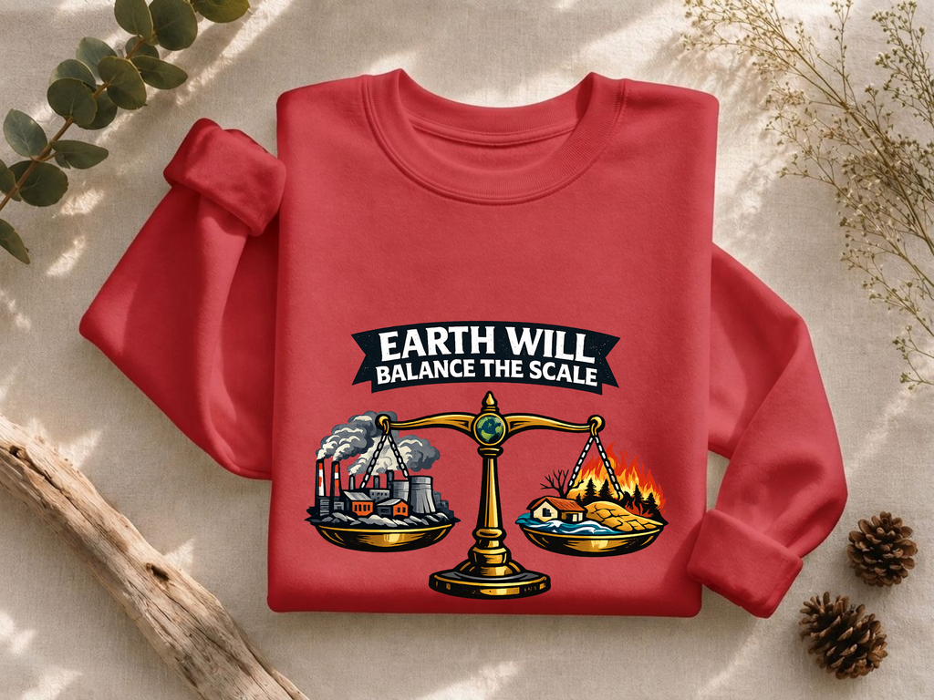 Earth Will Balance The Scale Crewneck Sweatshirt