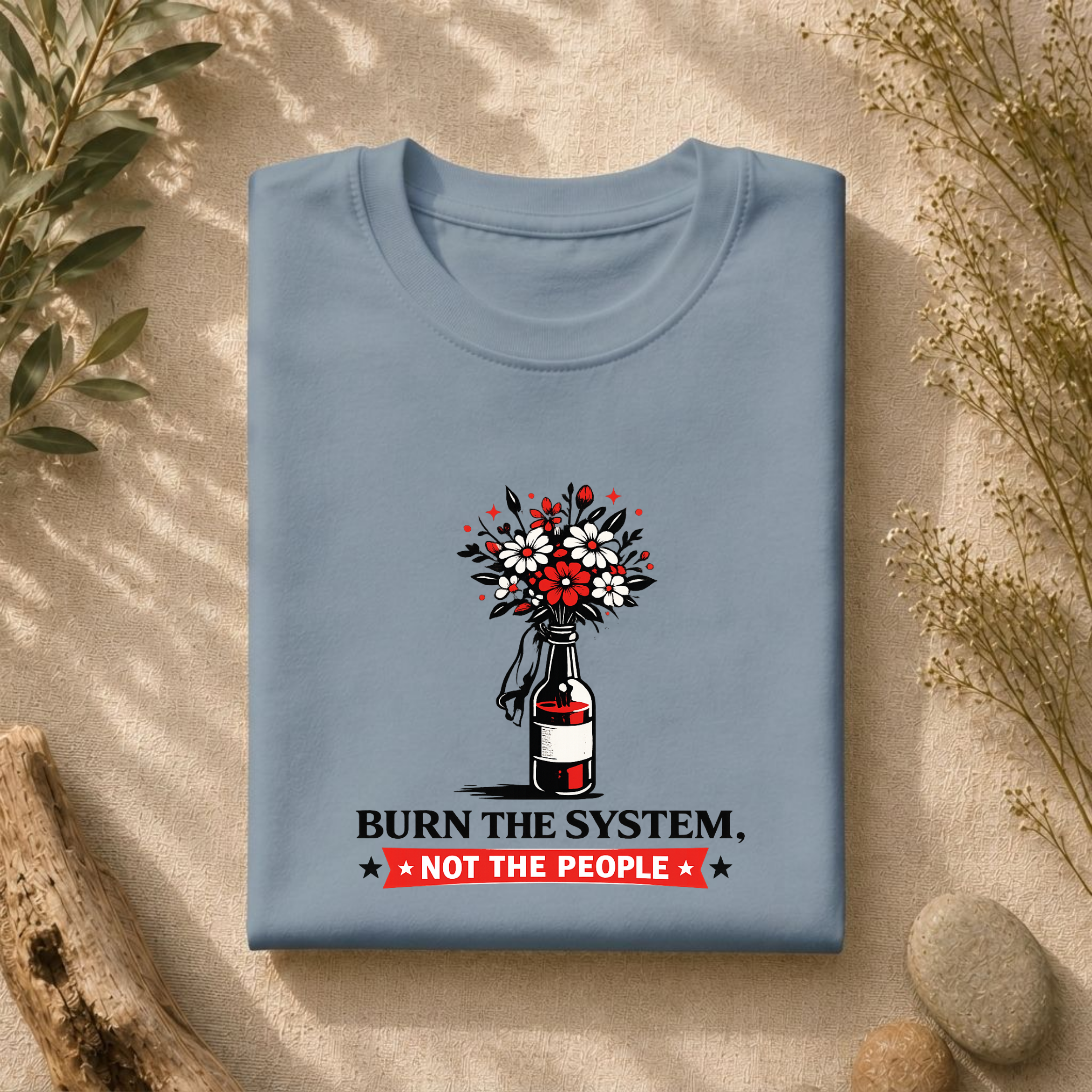 Burn the System Bottle Tee