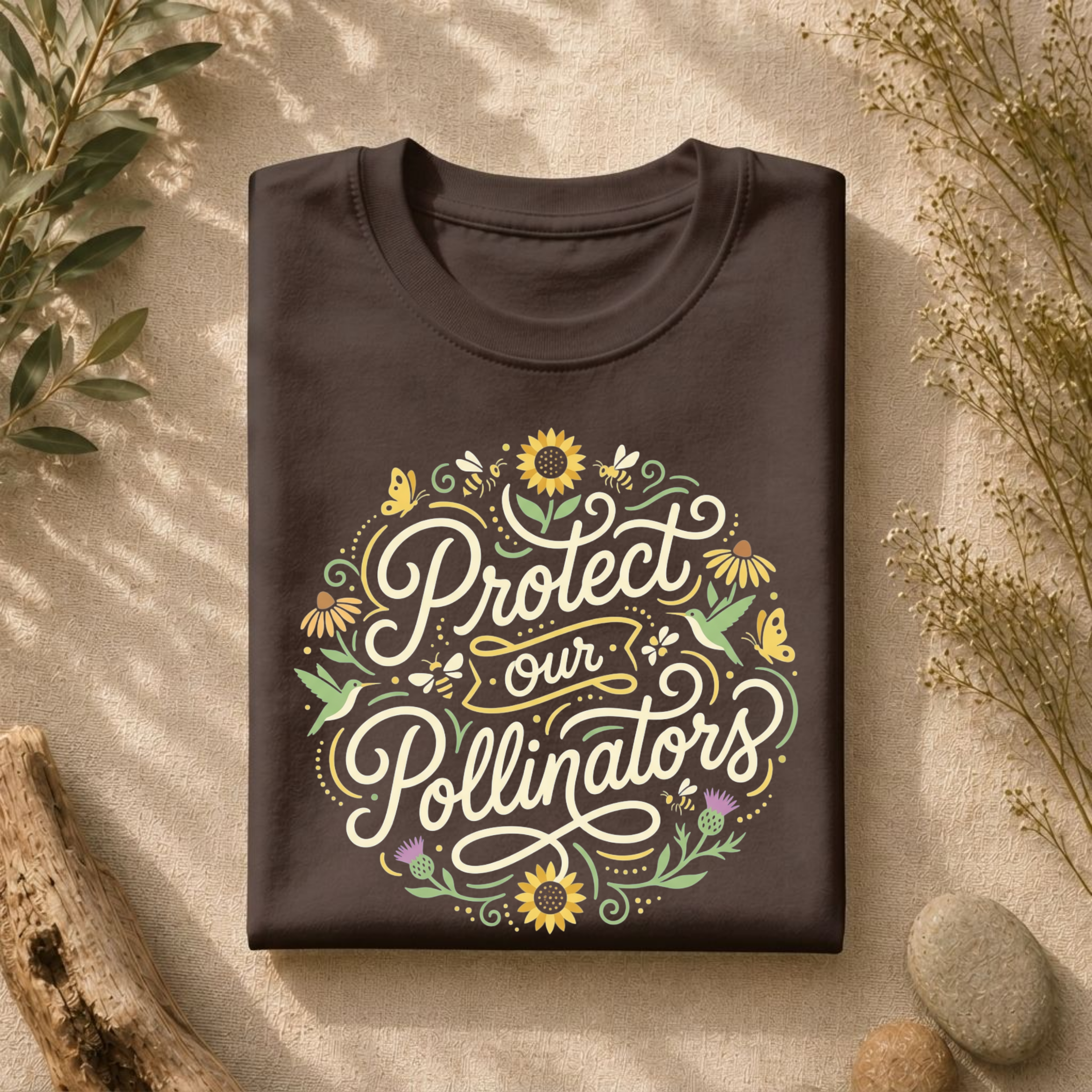 Protect Our Pollinators Dark Tee