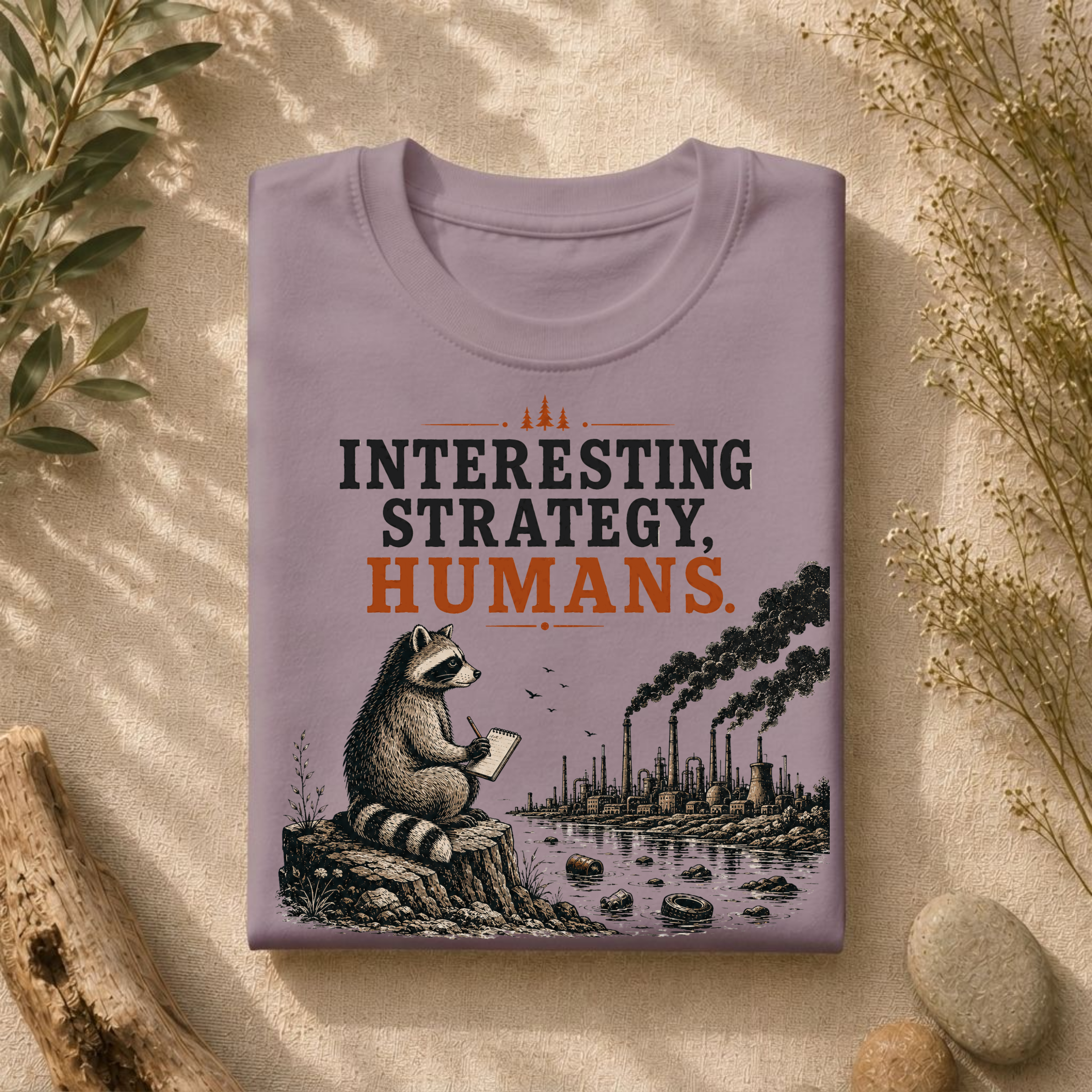 Interesting Strategy Humans River Tee