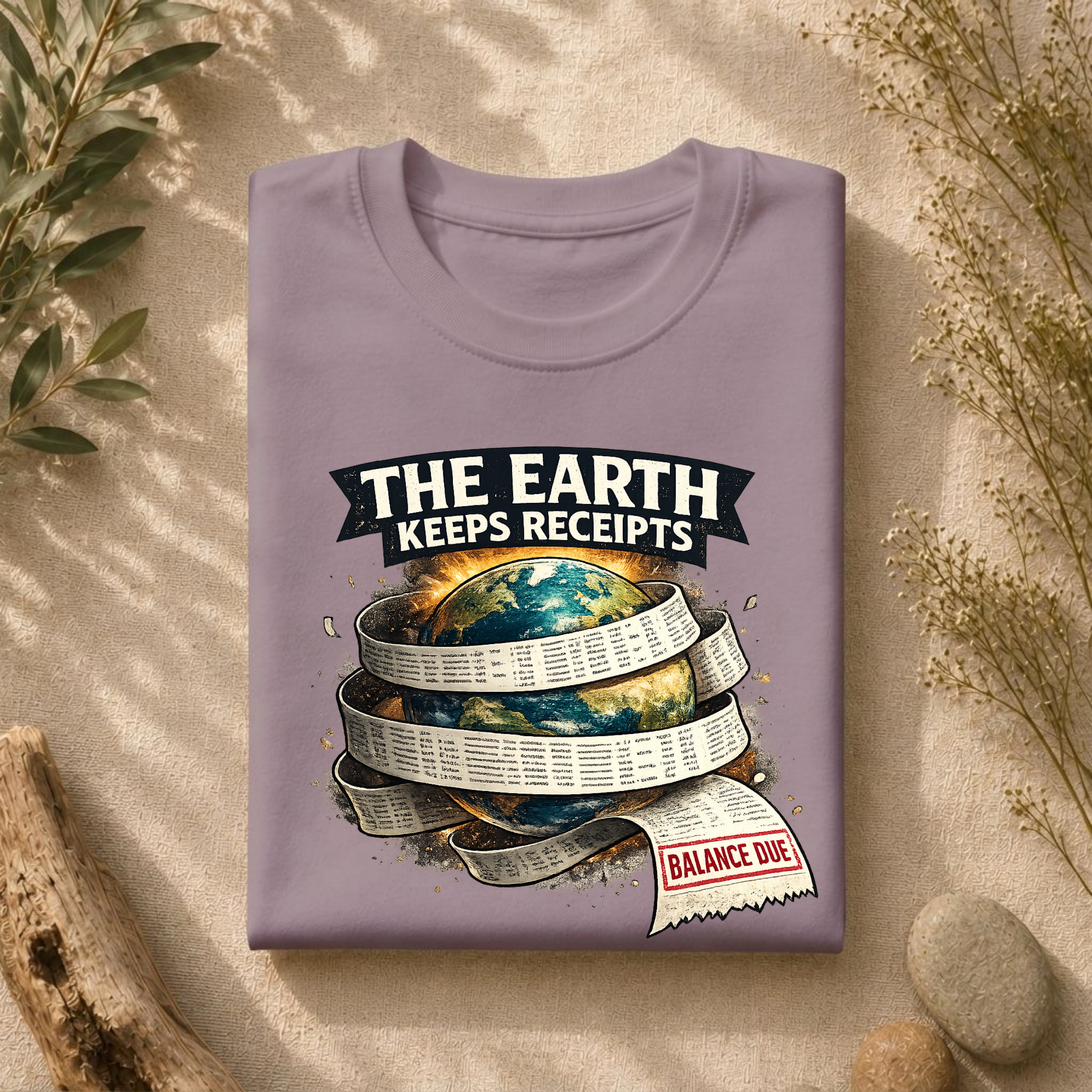 Earth Keeps Receipts Tee
