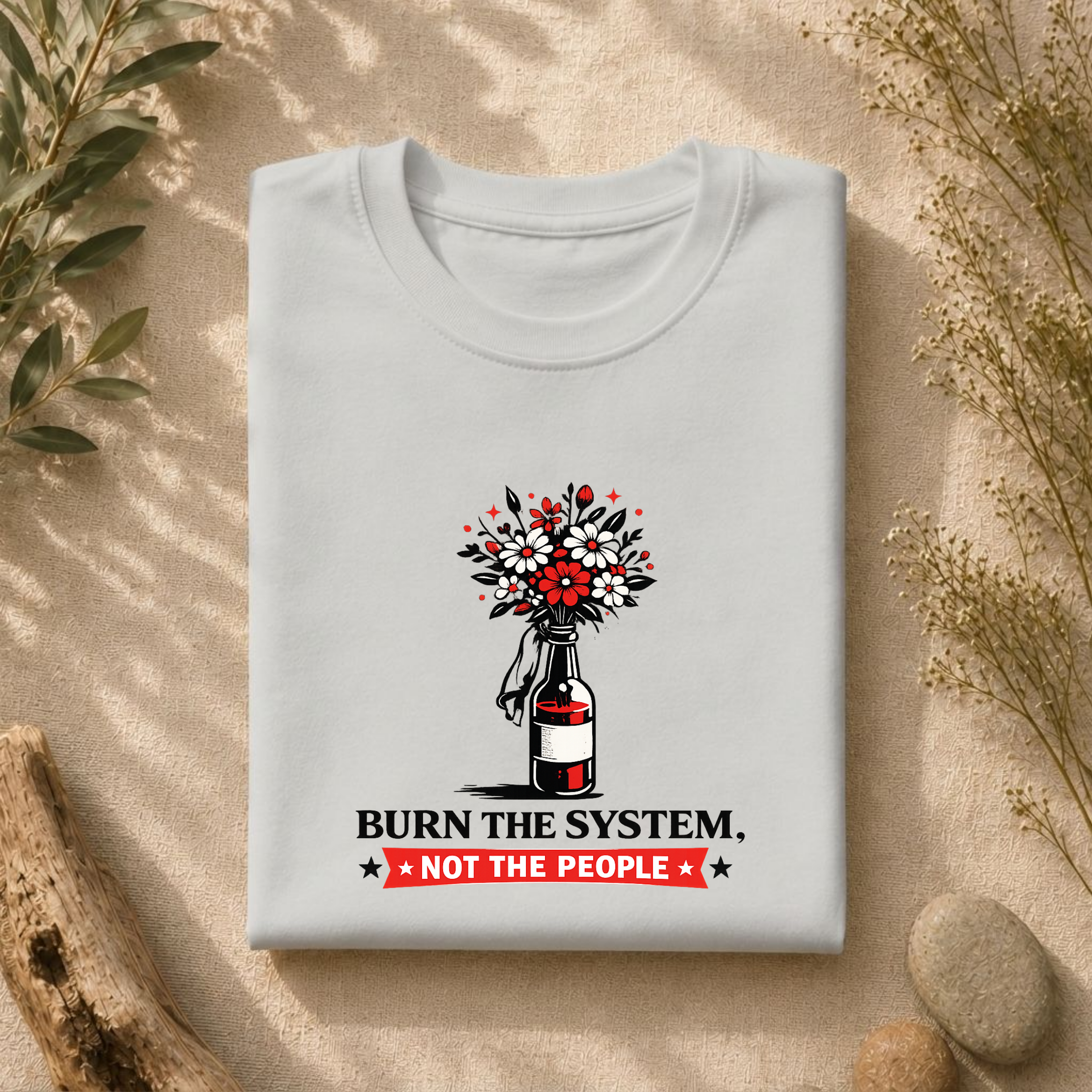 Burn the System Bottle Tee
