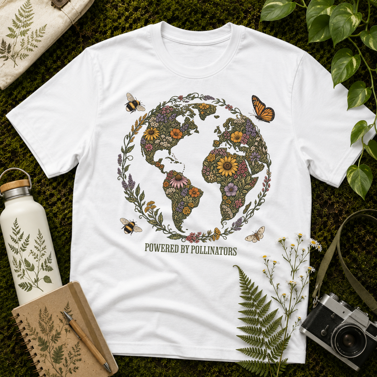 Powered By Pollinators 2 Tee