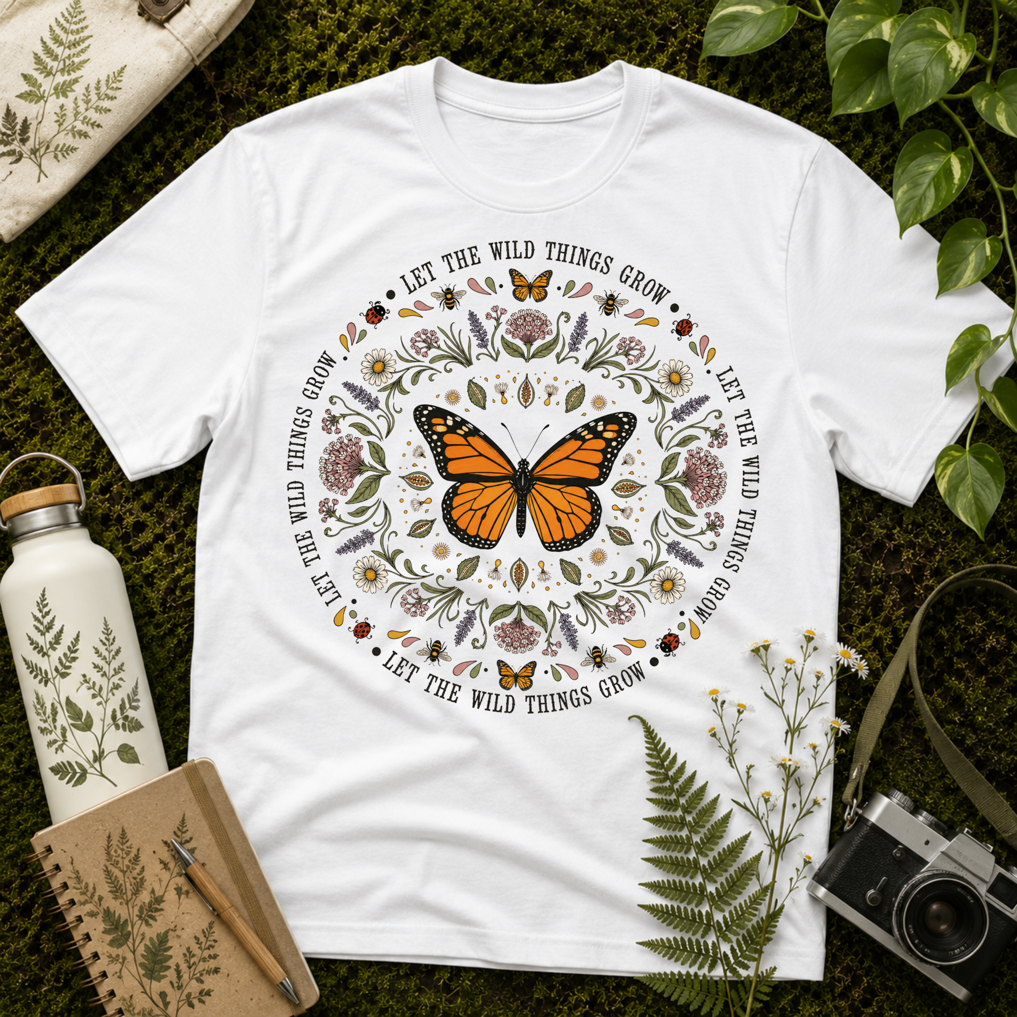 Let The Wild Things Grow Mandala Tee