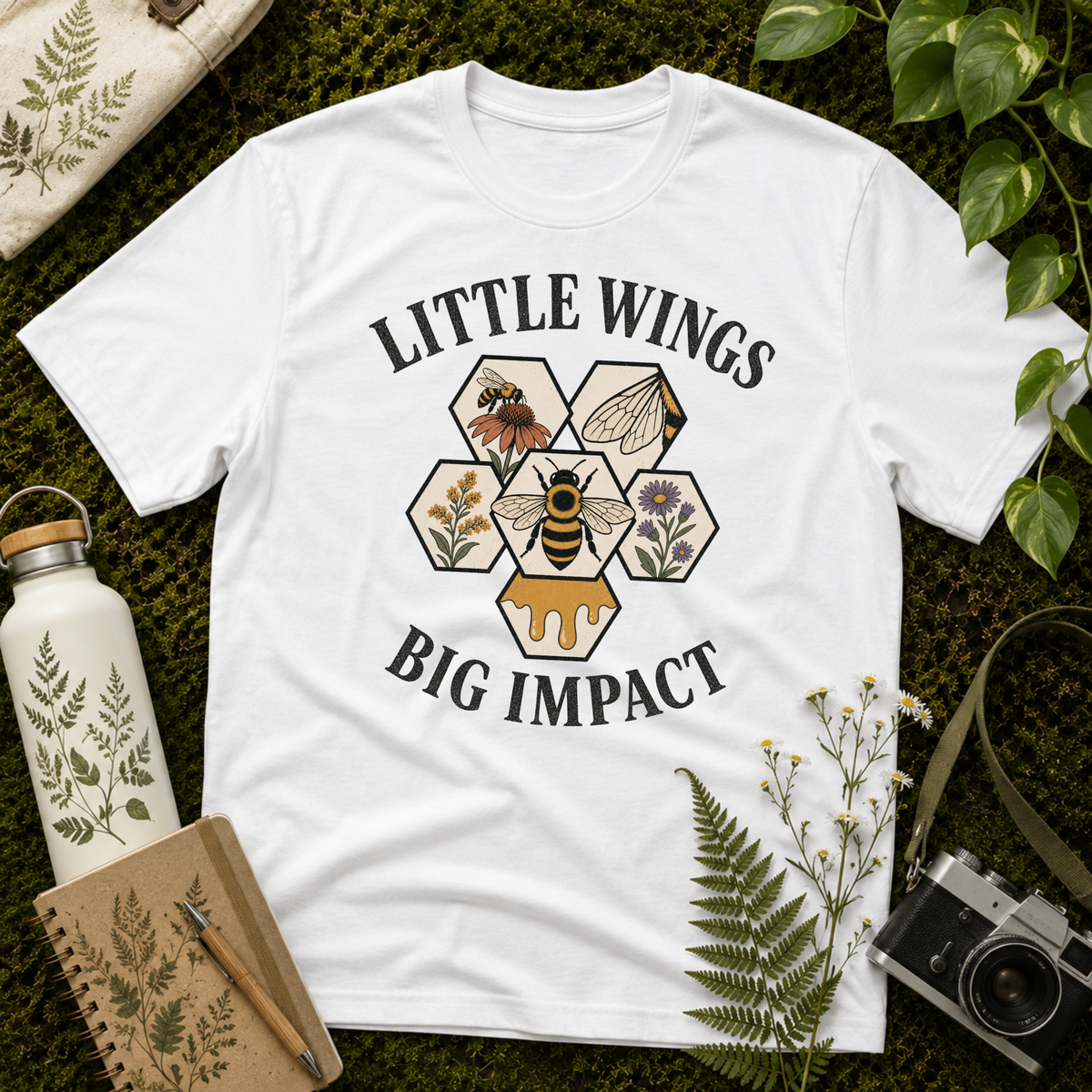 Little Wings Big Impact Hex Tee