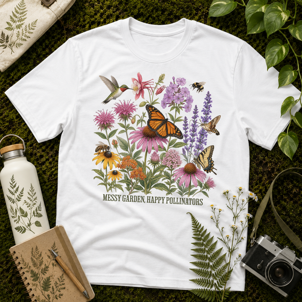 Messy Garden, Happy Pollinators 4 Tee