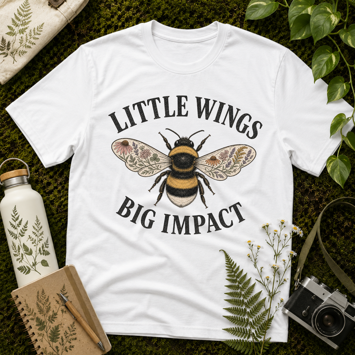 Little Wings Big Impact Flower Wings Tee